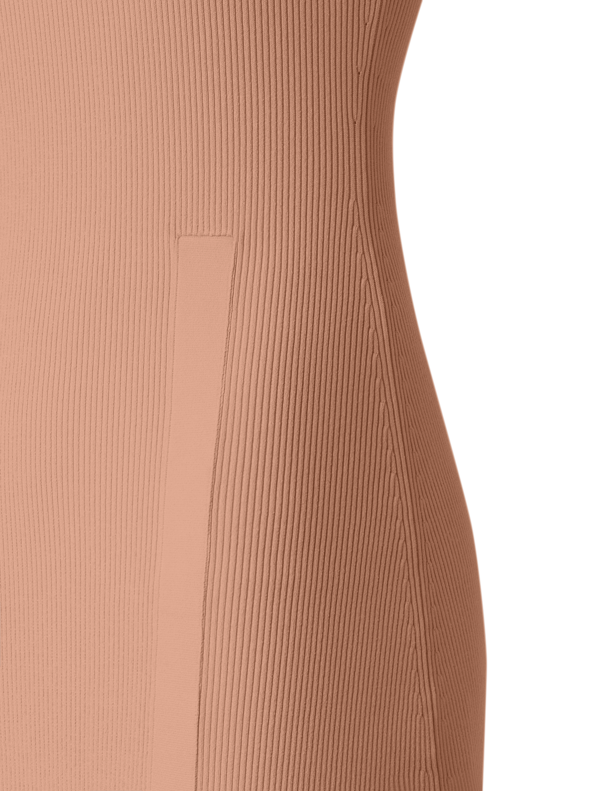 Designer Tailliertes Strickkleid mit Seitenschlitz - Beige
