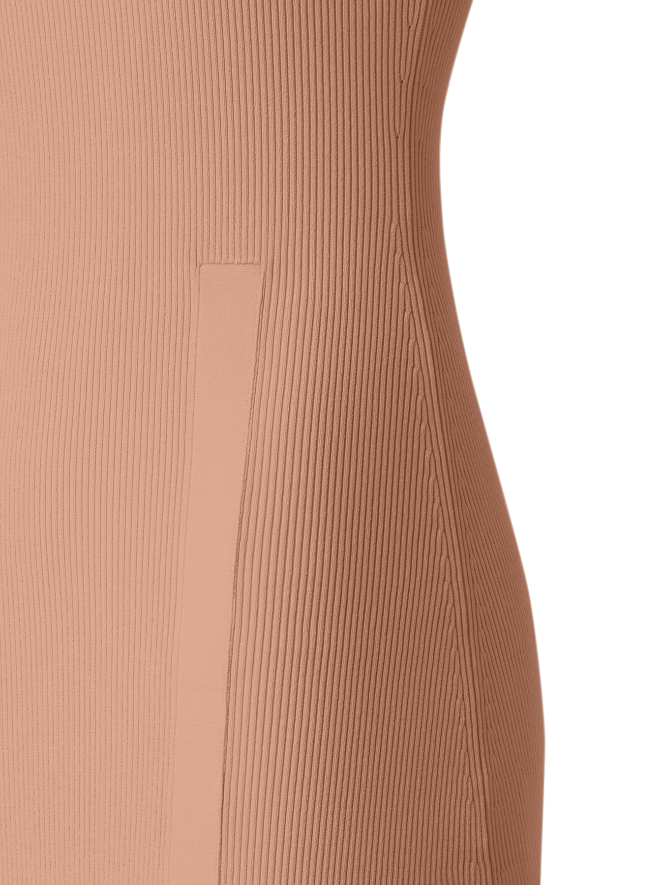 Designer Tailliertes Strickkleid mit Seitenschlitz - Beige