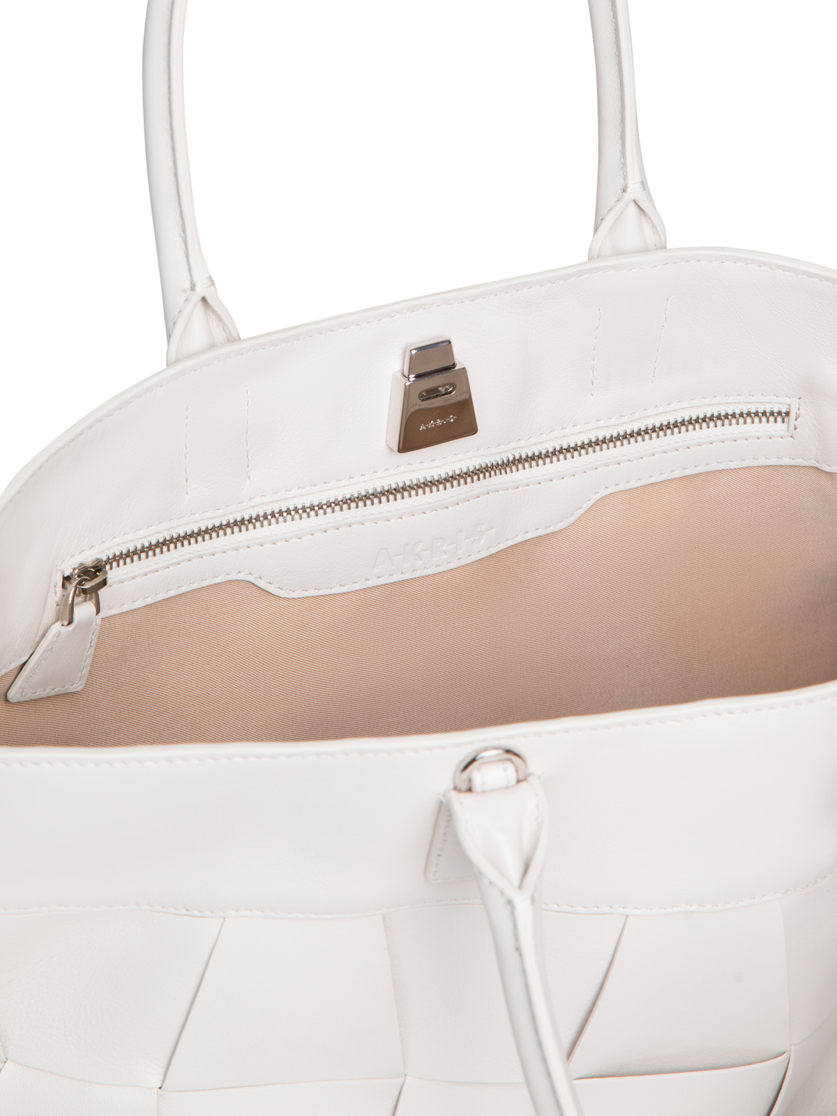 Designer Ai Small Top Handle Tote - Ecru - Weiss