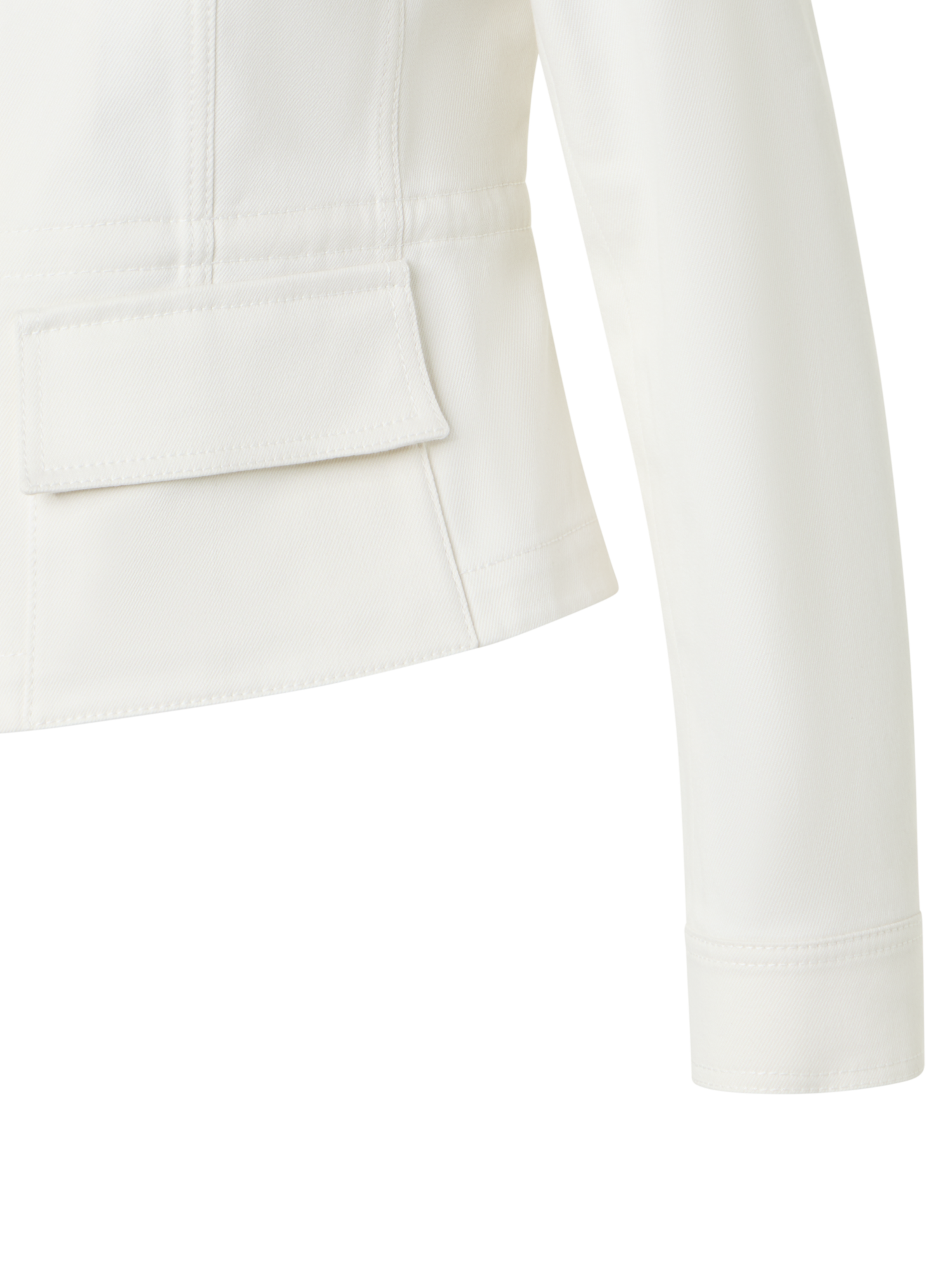 Designer Hugh Cargojacke aus Baumwolldenim - Ecru