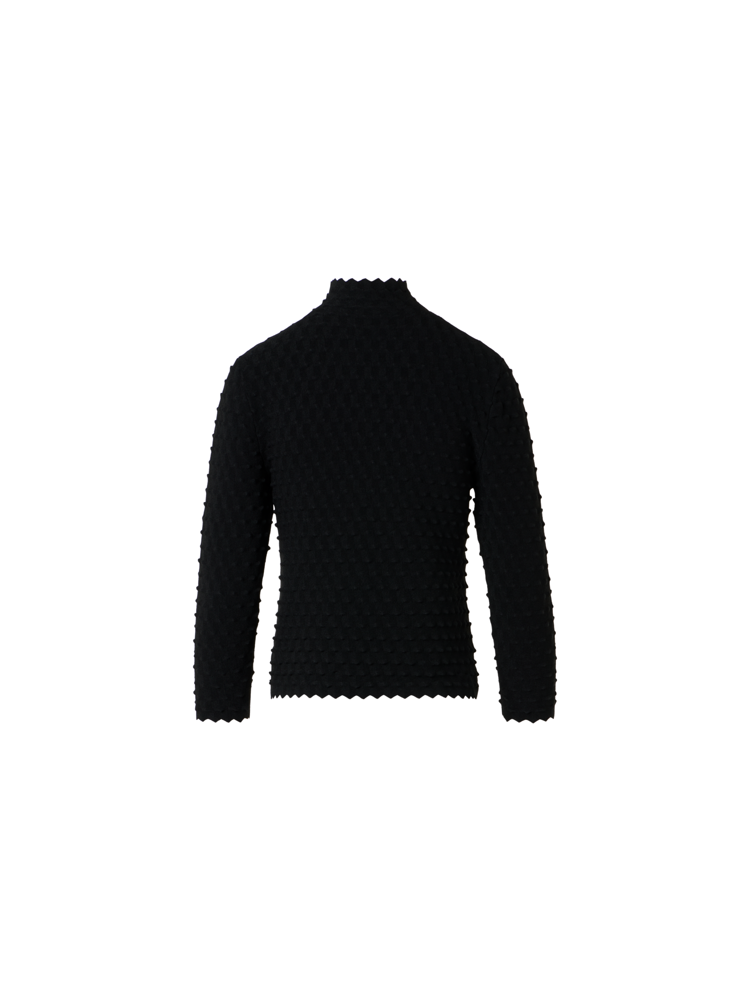 Designer 3D-strukturierter Viskose-Strickpullover - Schwarz