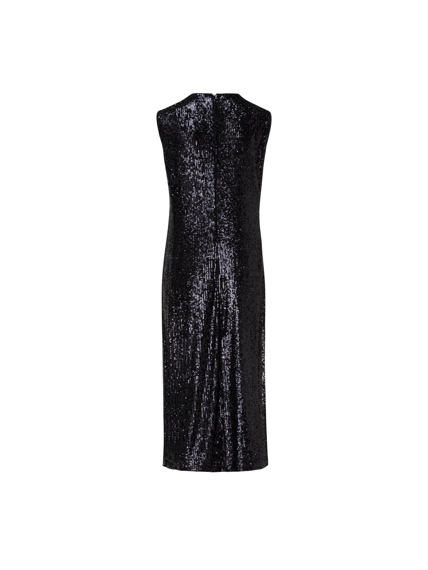Designer Lange Tunika aus Pailletten - Schwarz