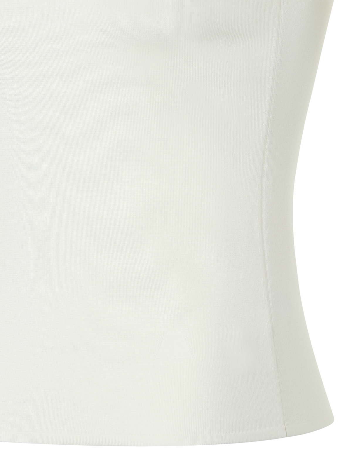 Designer Ärmelloses Strickoberteil aus Seidenstretch - Ecru