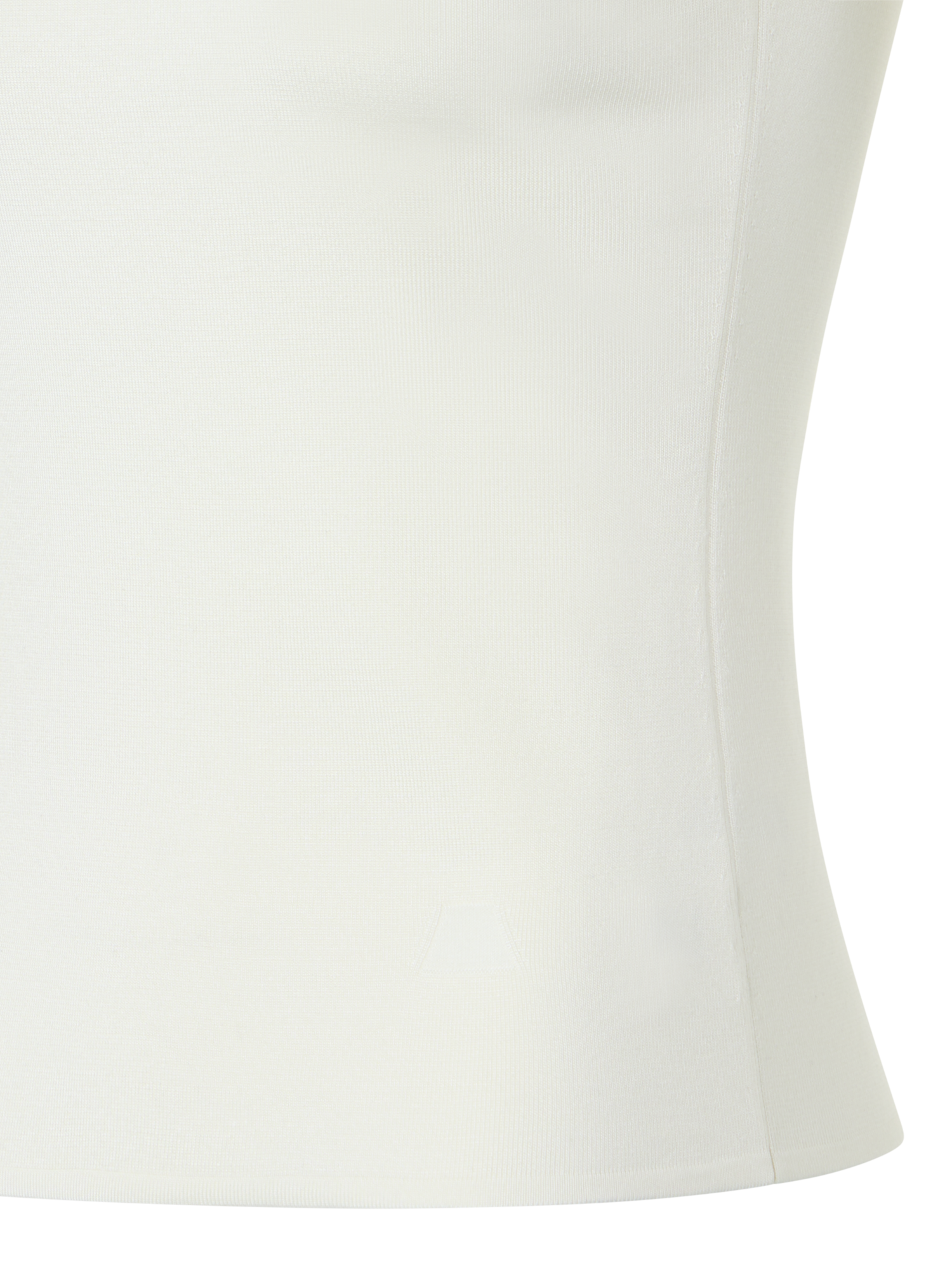 Designer Ärmelloses Strickoberteil aus Seidenstretch - Ecru