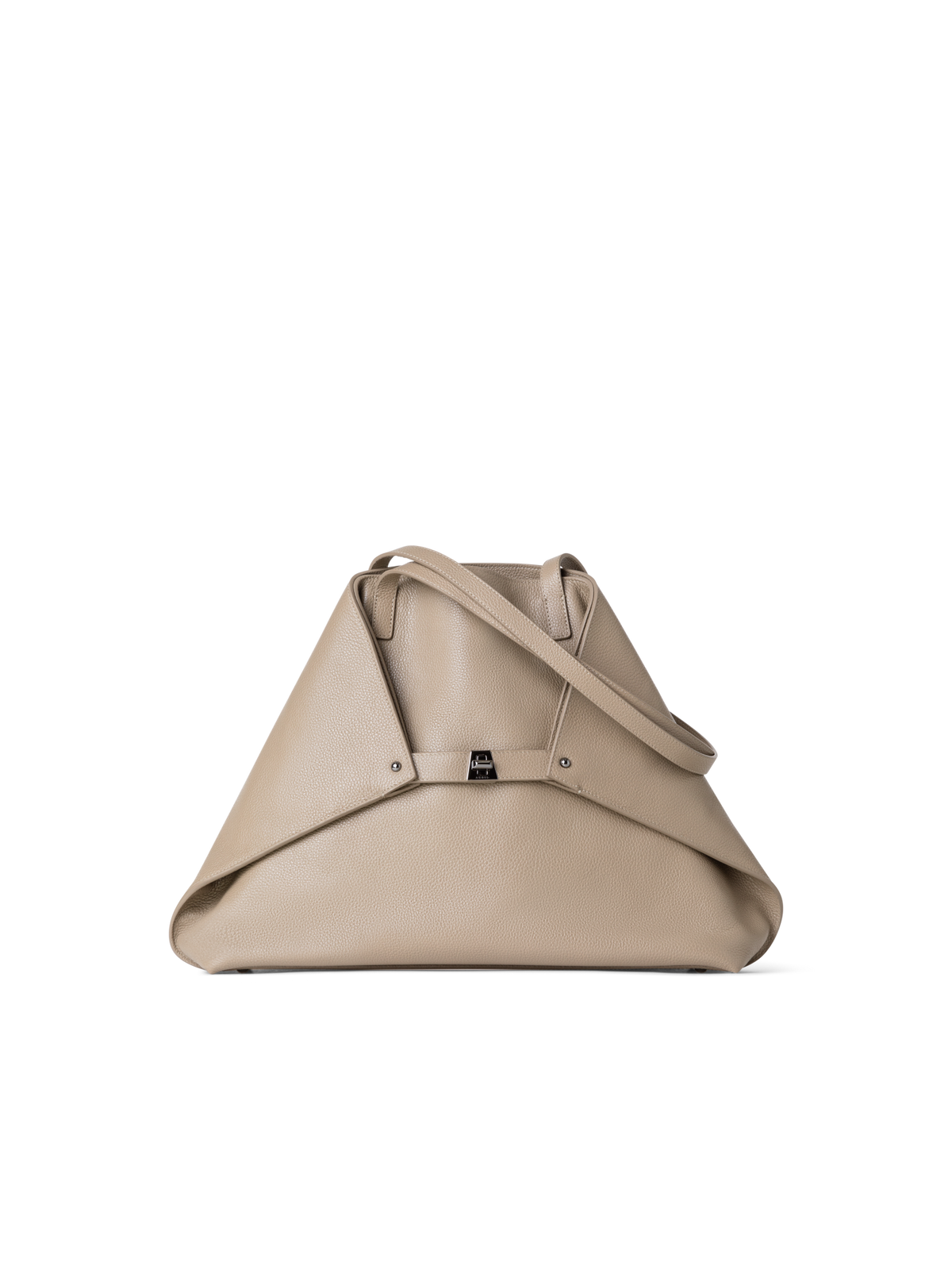 Designer Ai Medium Shoulder Tote - Beige