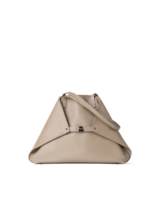 Designer Ai Medium Shoulder Tote - Beige