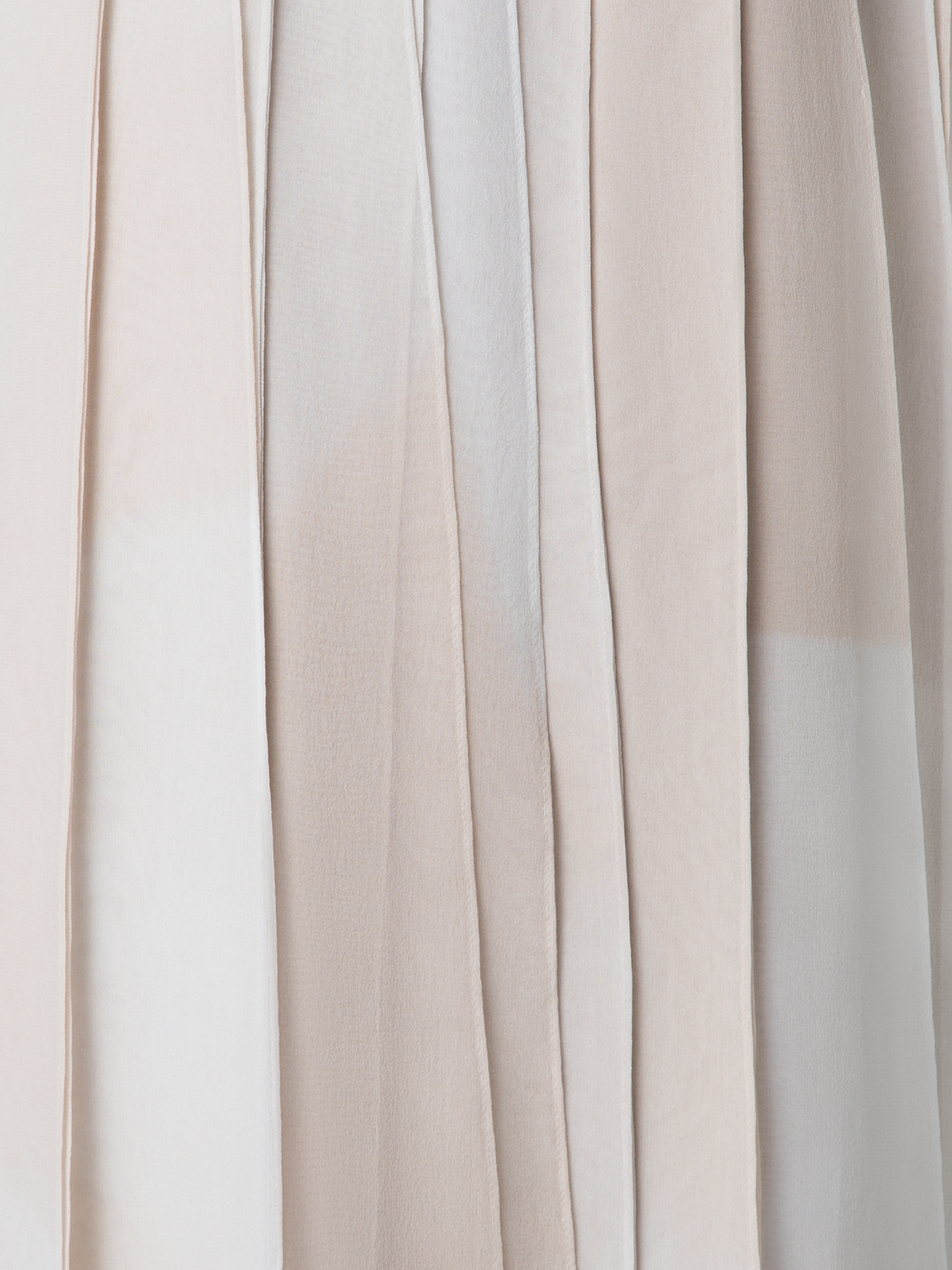 Designer Seidenband-Minikleid mit Chiaroscuro Druck - Beige