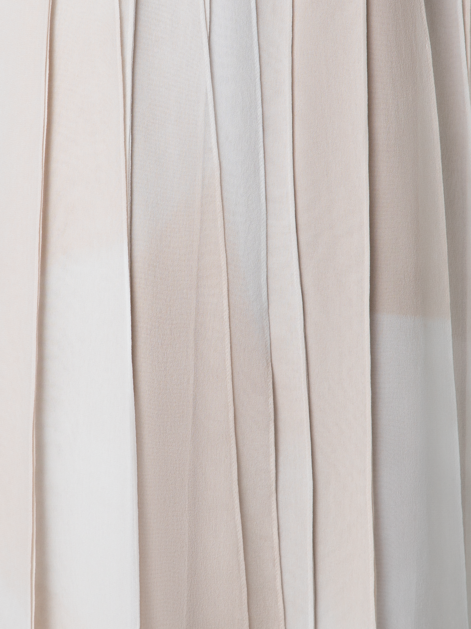 Designer Seidenband-Minikleid mit Chiaroscuro Druck - Beige