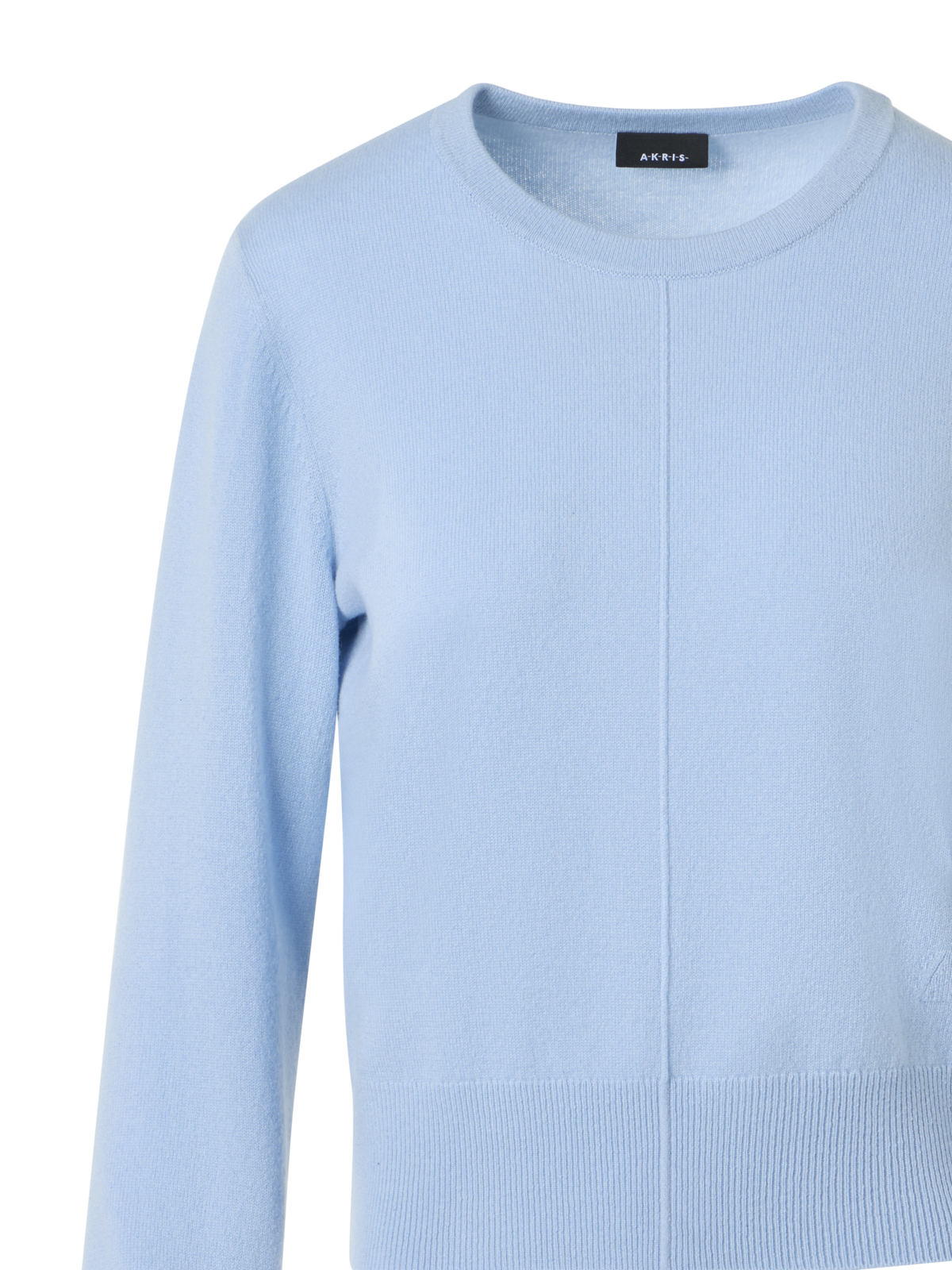 Designer Pullover aus Kaschmir mit Rundhalsausschnitt - Blau