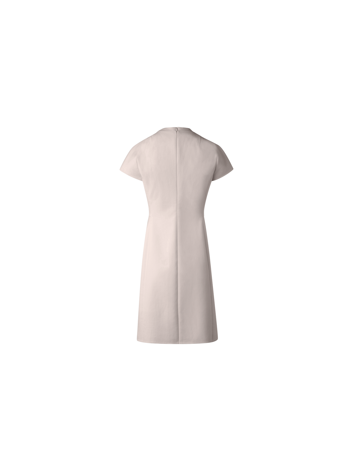 Designer Doubleface Etuikleid aus Baumwollseide - Beige