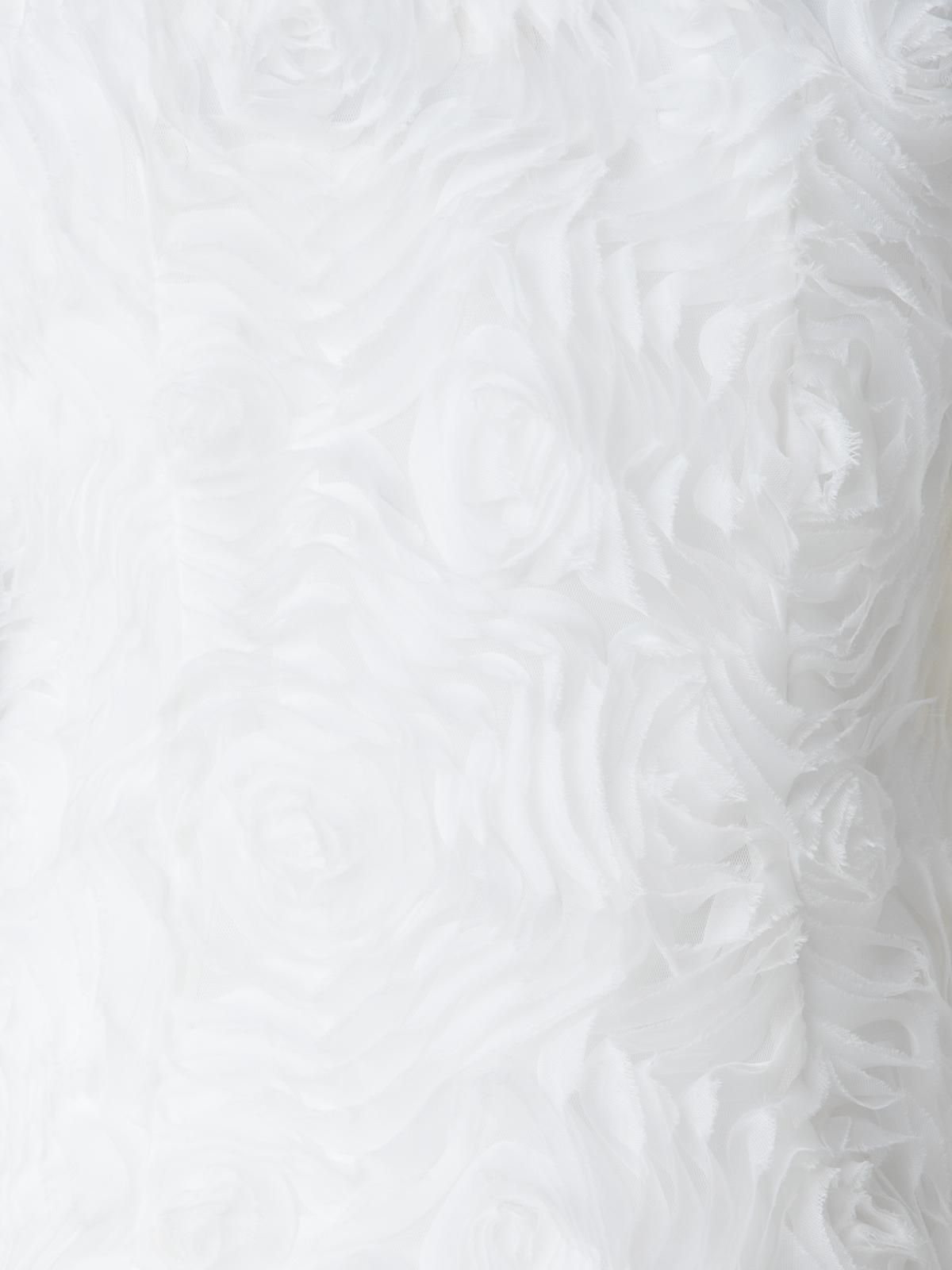 Designer Ärmellose Bluse mit 3D Carnation Stickerei - Ecru - Weiss