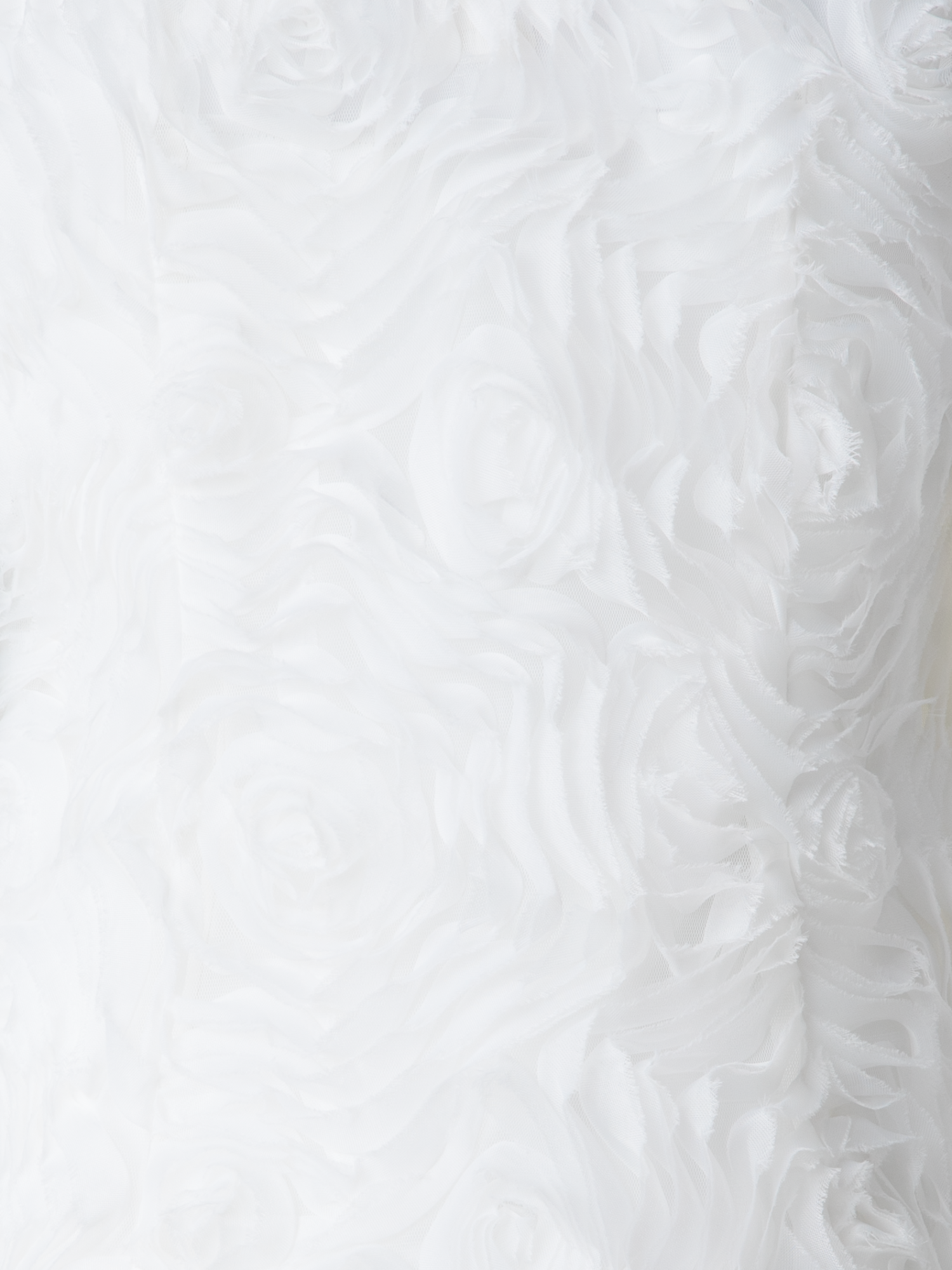 Designer Ärmellose Bluse mit 3D Carnation Stickerei - Ecru - Weiss