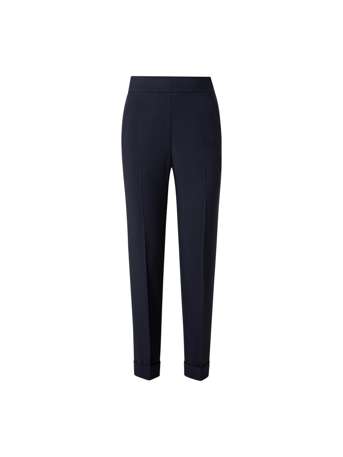 Designer Tapered Hose aus Crêpe - Dunkelblau - Blau