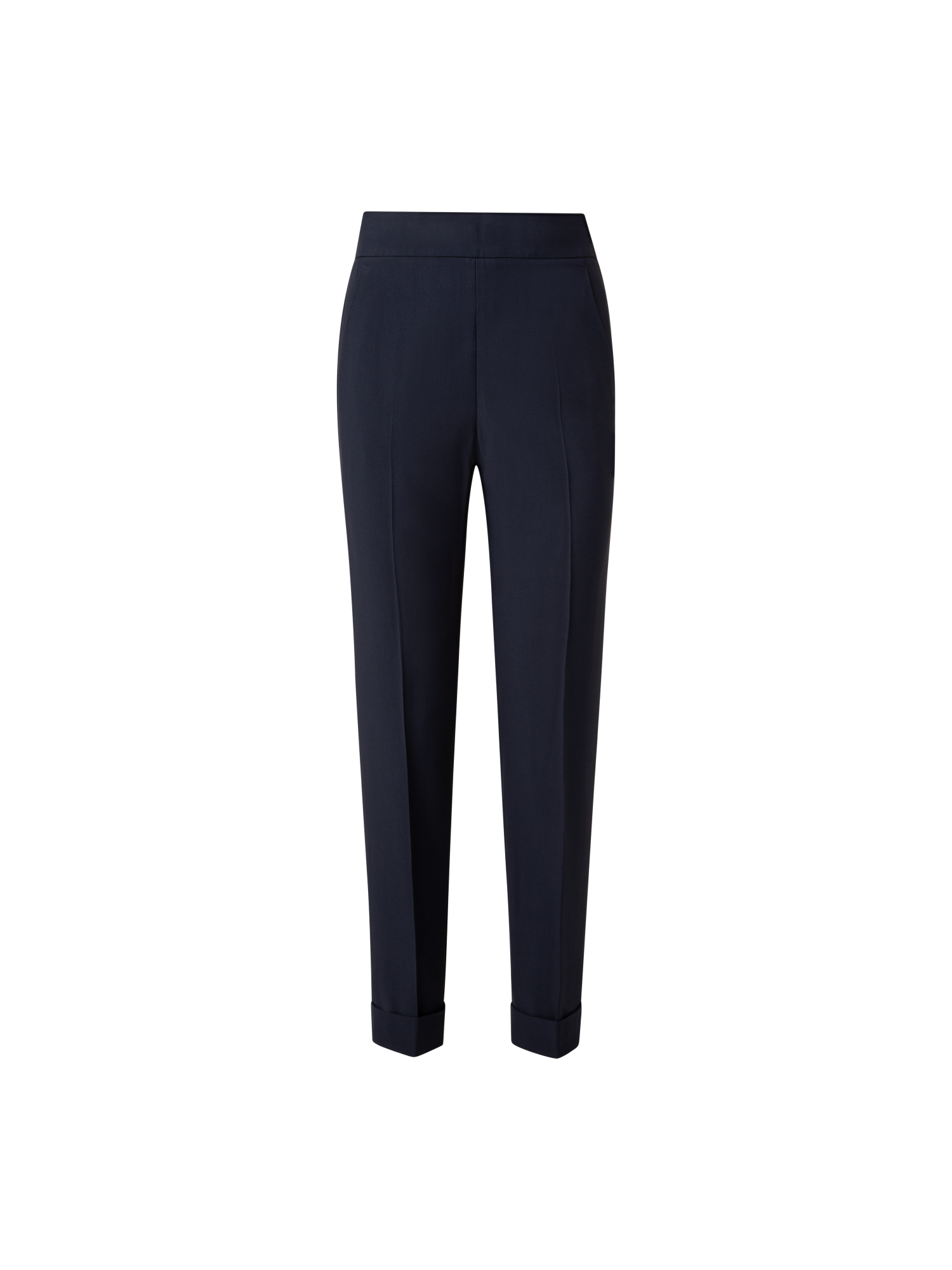 Designer Tapered Hose aus Crêpe - Dunkelblau - Blau