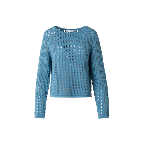 Strickpullover aus grobem Baumwollmesh