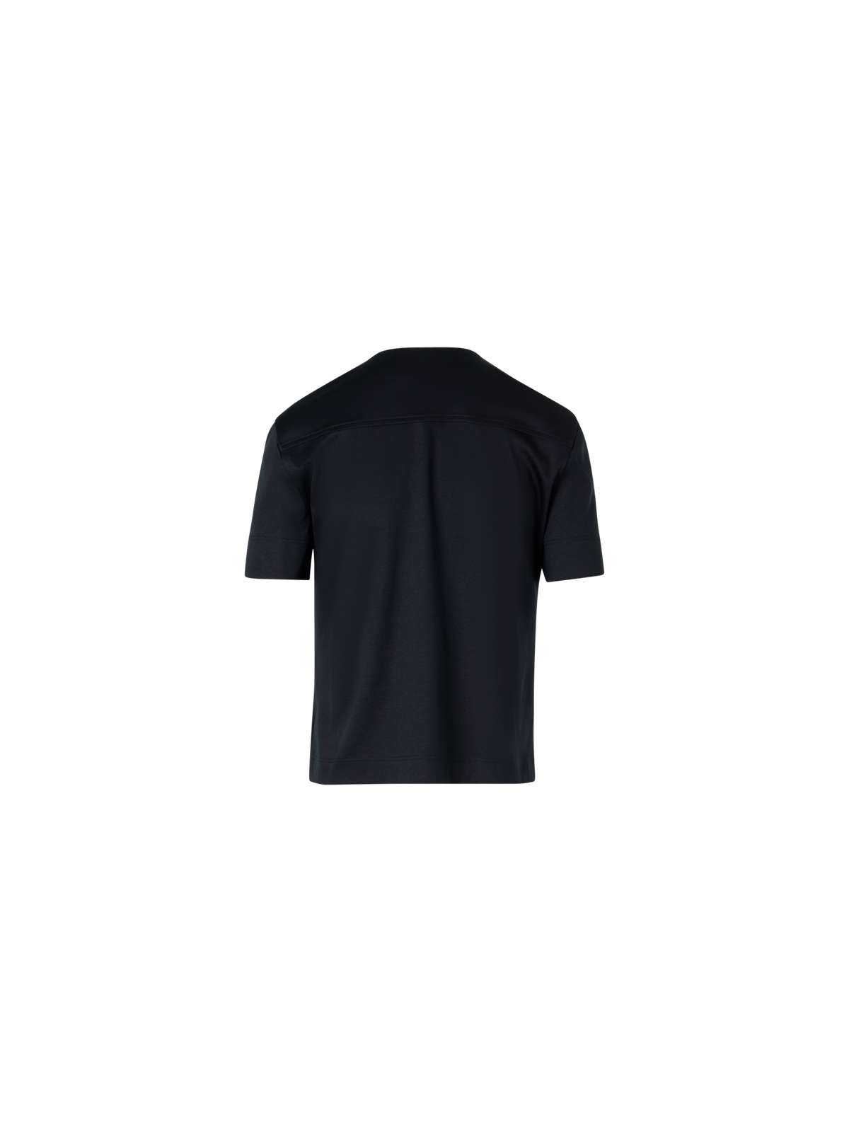 Designer Kurzärmelige Bluse aus Baumwolljersey - Schwarz