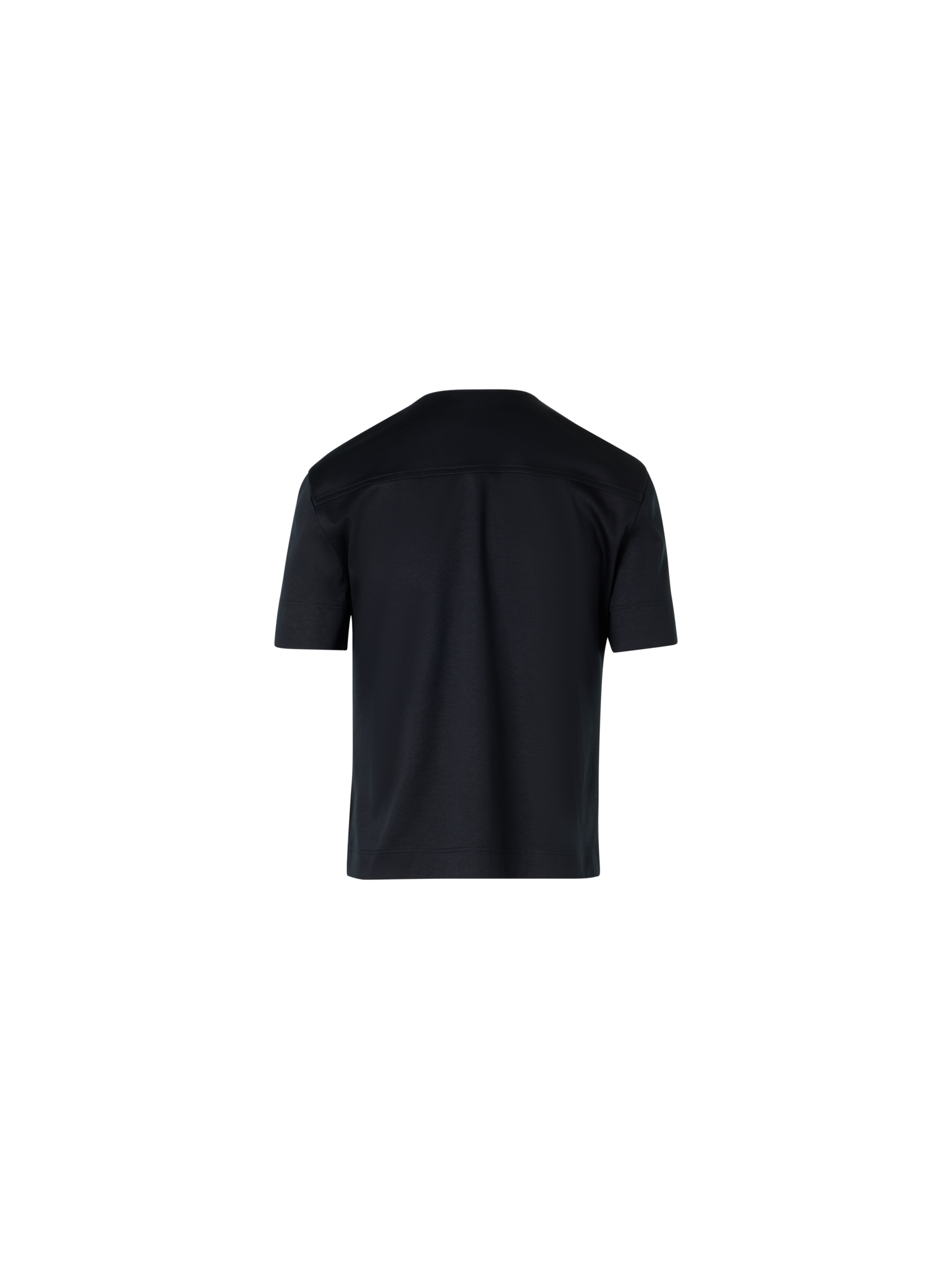 Designer Kurzärmelige Bluse aus Baumwolljersey - Schwarz