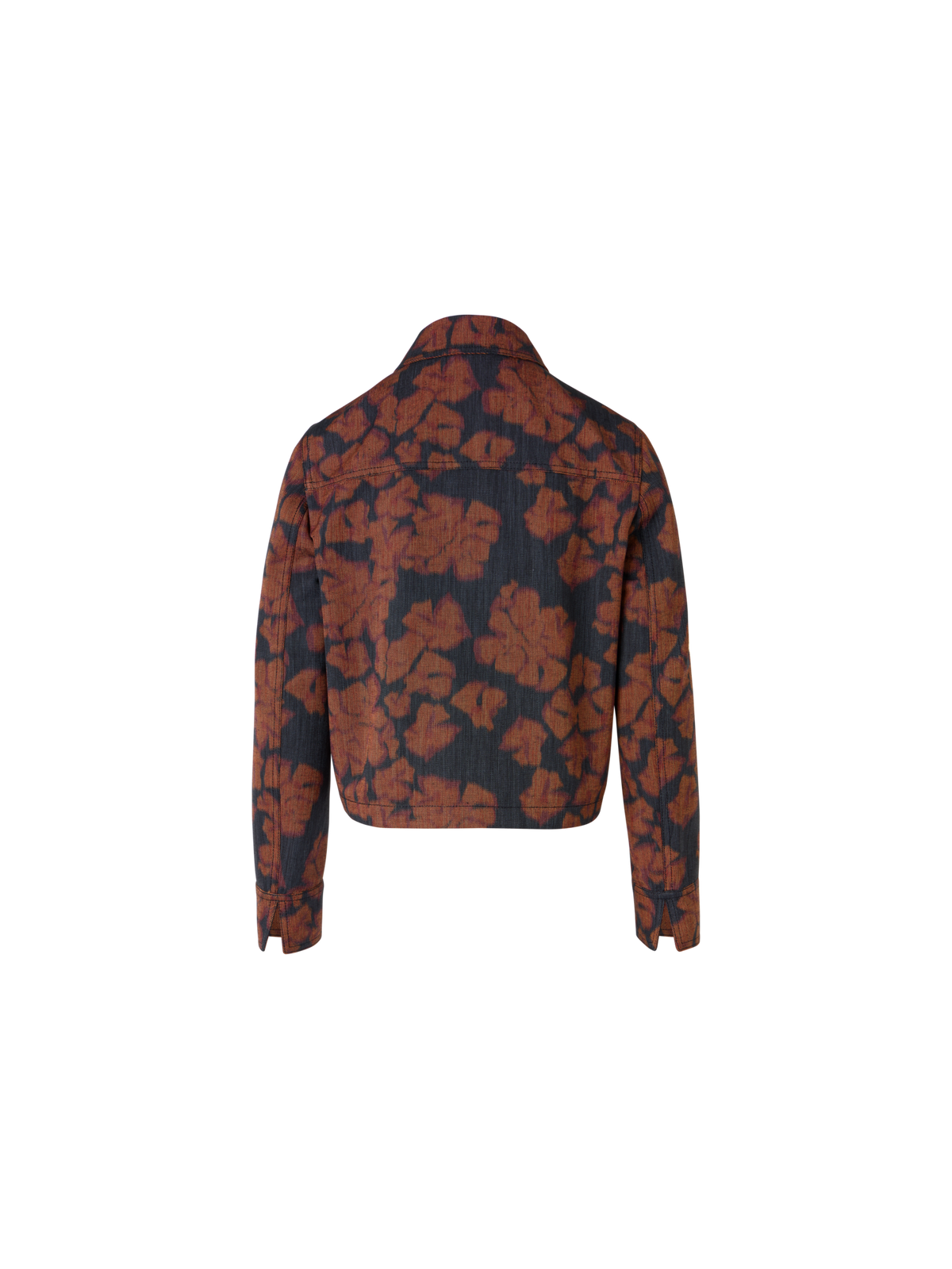 Designer Langärmelige Kurzjacke mit Ikat Flower Print - Bunt