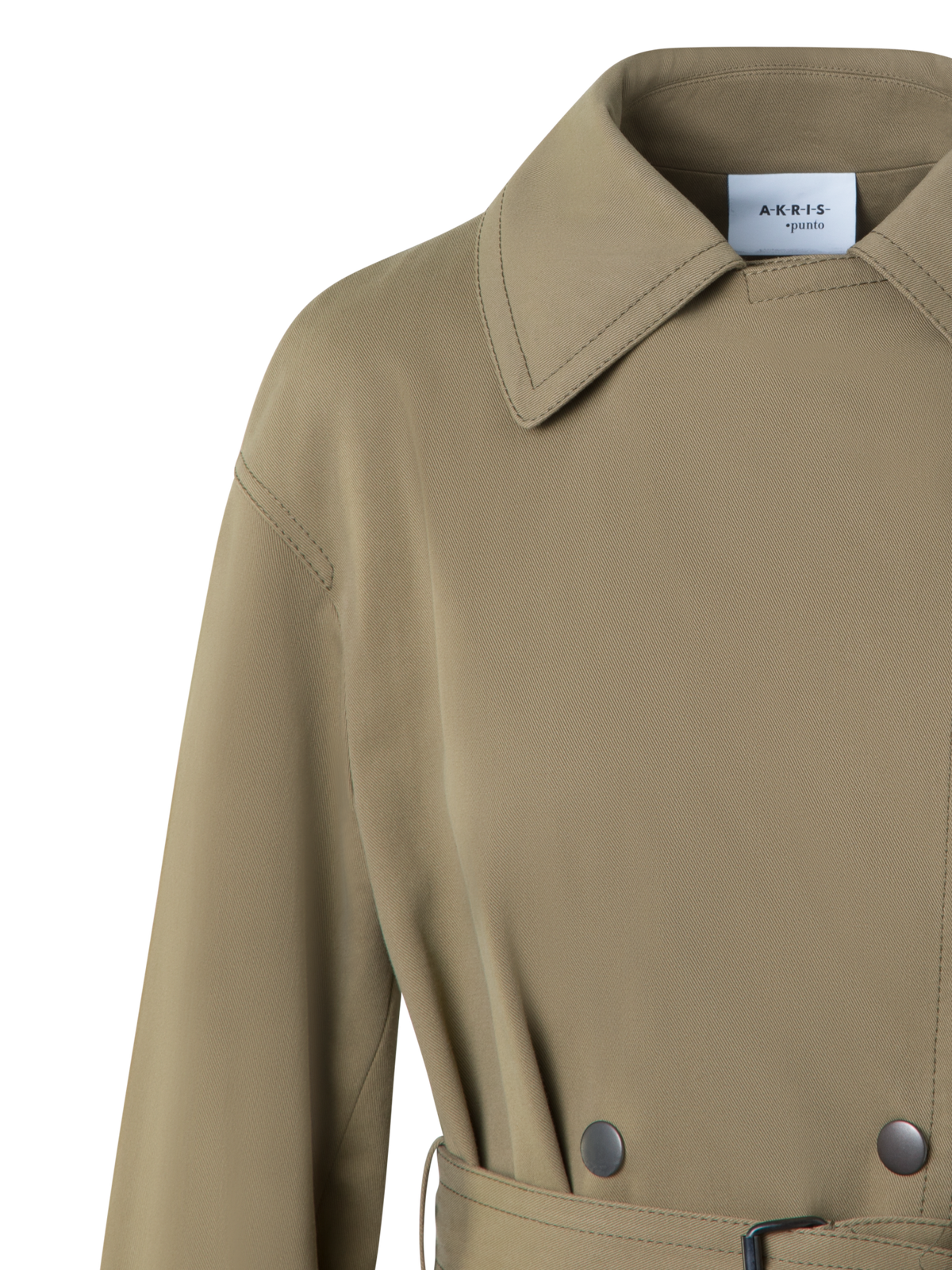 Designer Langer wasserabweisender Maxi-Trenchcoat - Grün