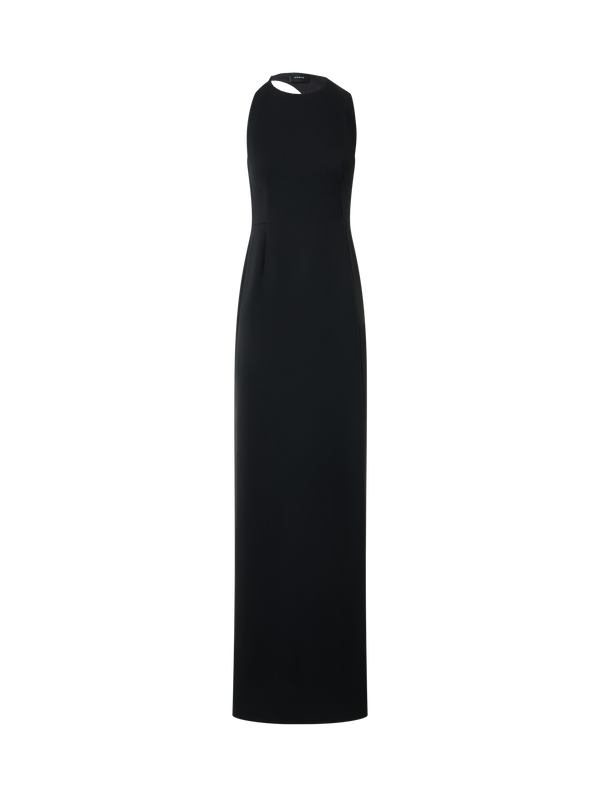 Designer Abendkleid mit Orbit-Cutout am Rücken - Schwarz