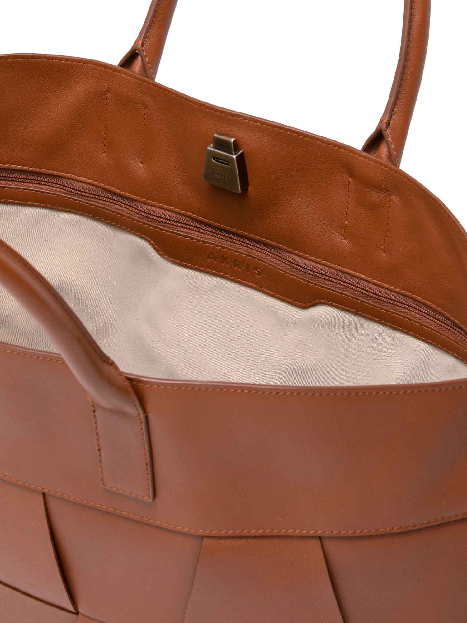 Designer Ai Medium Top Handle Tote - Braun