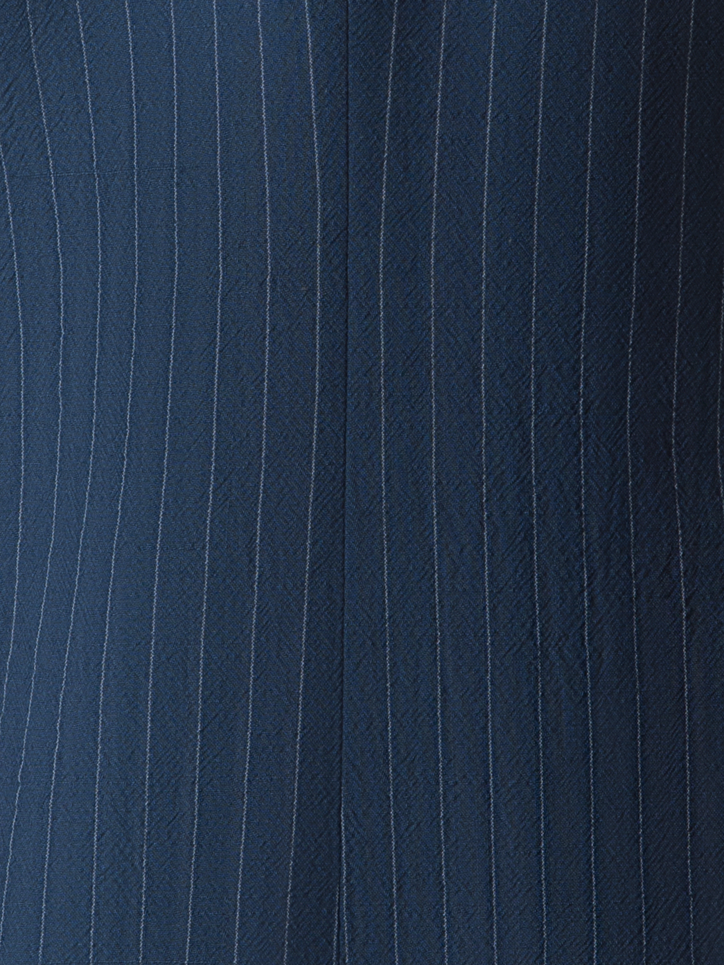 Designer Boyfriend-Blazer aus gestreifter Cool Wool - Dunkelblau - Blau