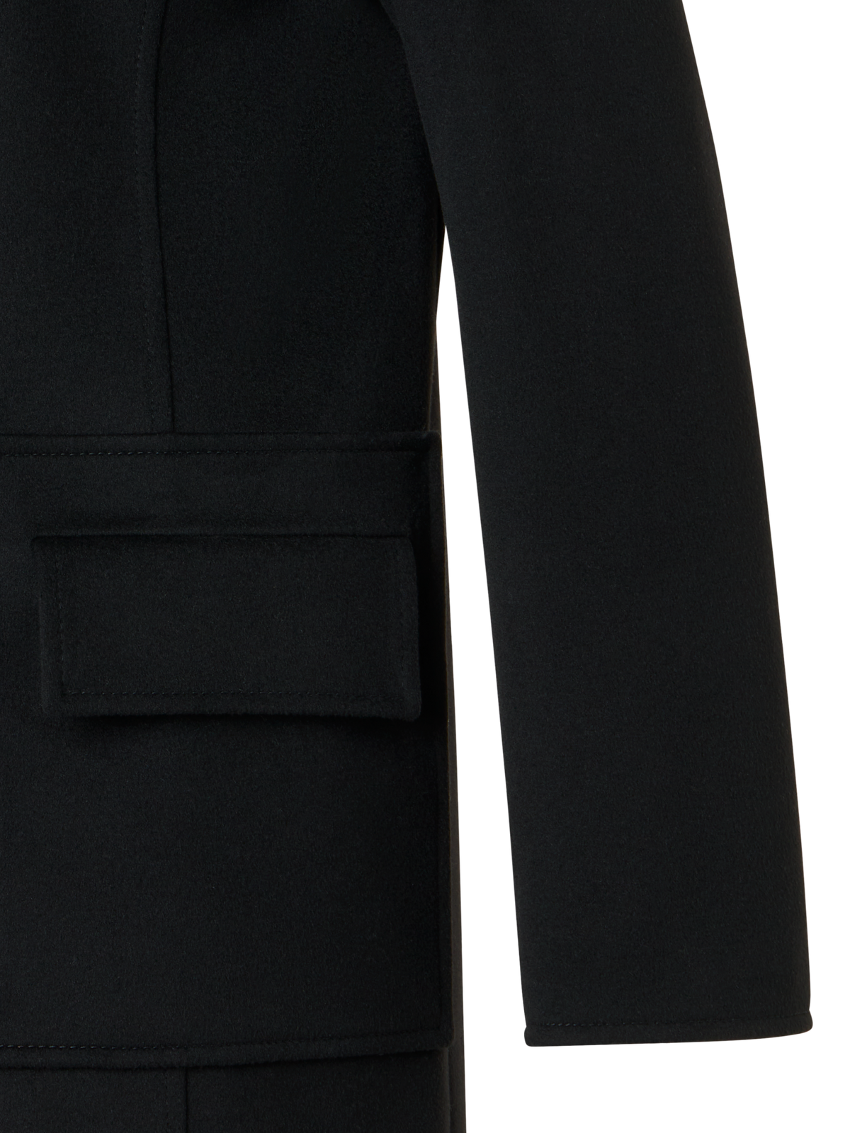 Designer Wendbarer Wolle und Shell Mantel - Schwarz