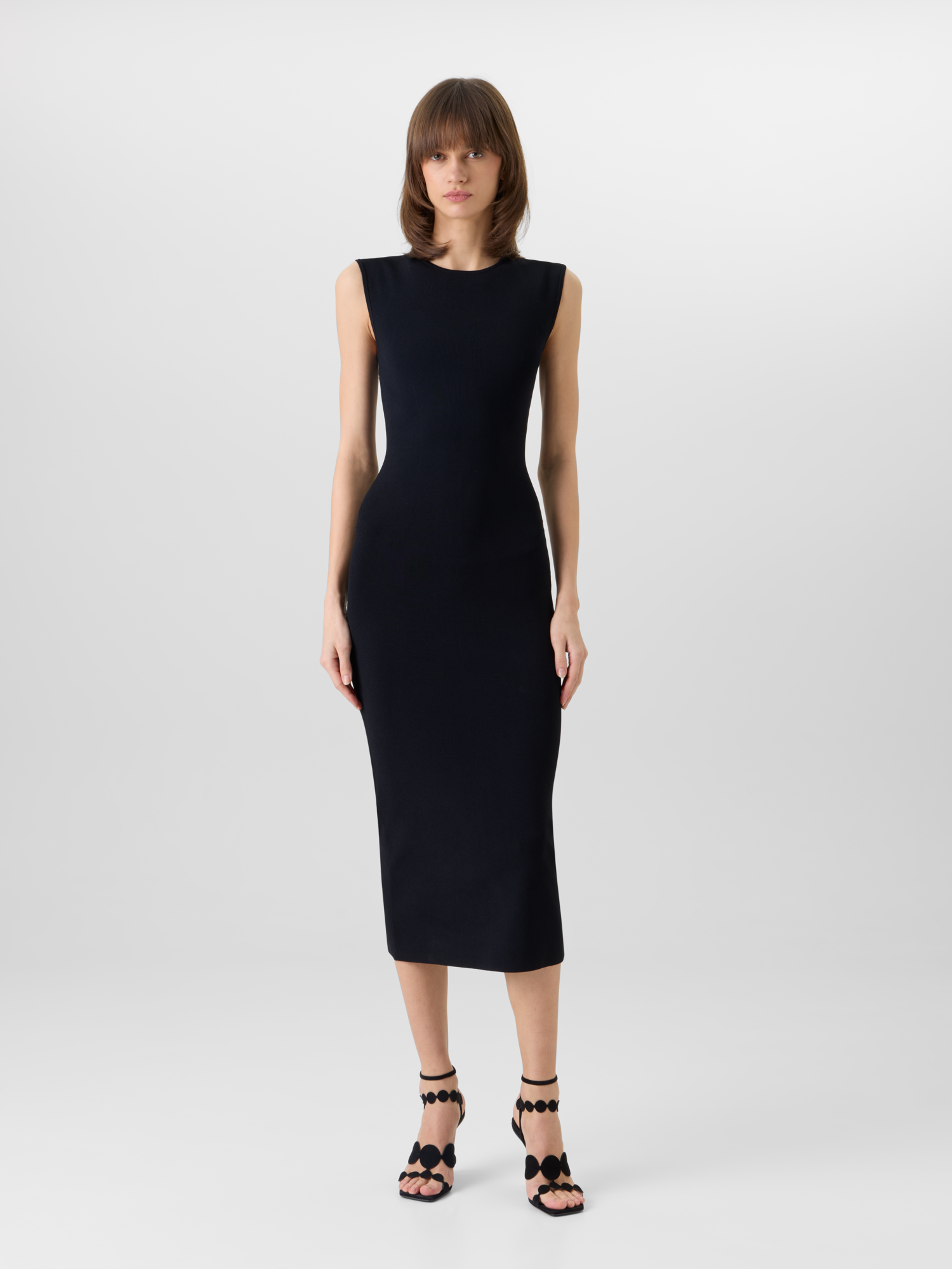 Designer Ärmelloses Kleid aus Signature-Viskose-Jersey - Schwarz 