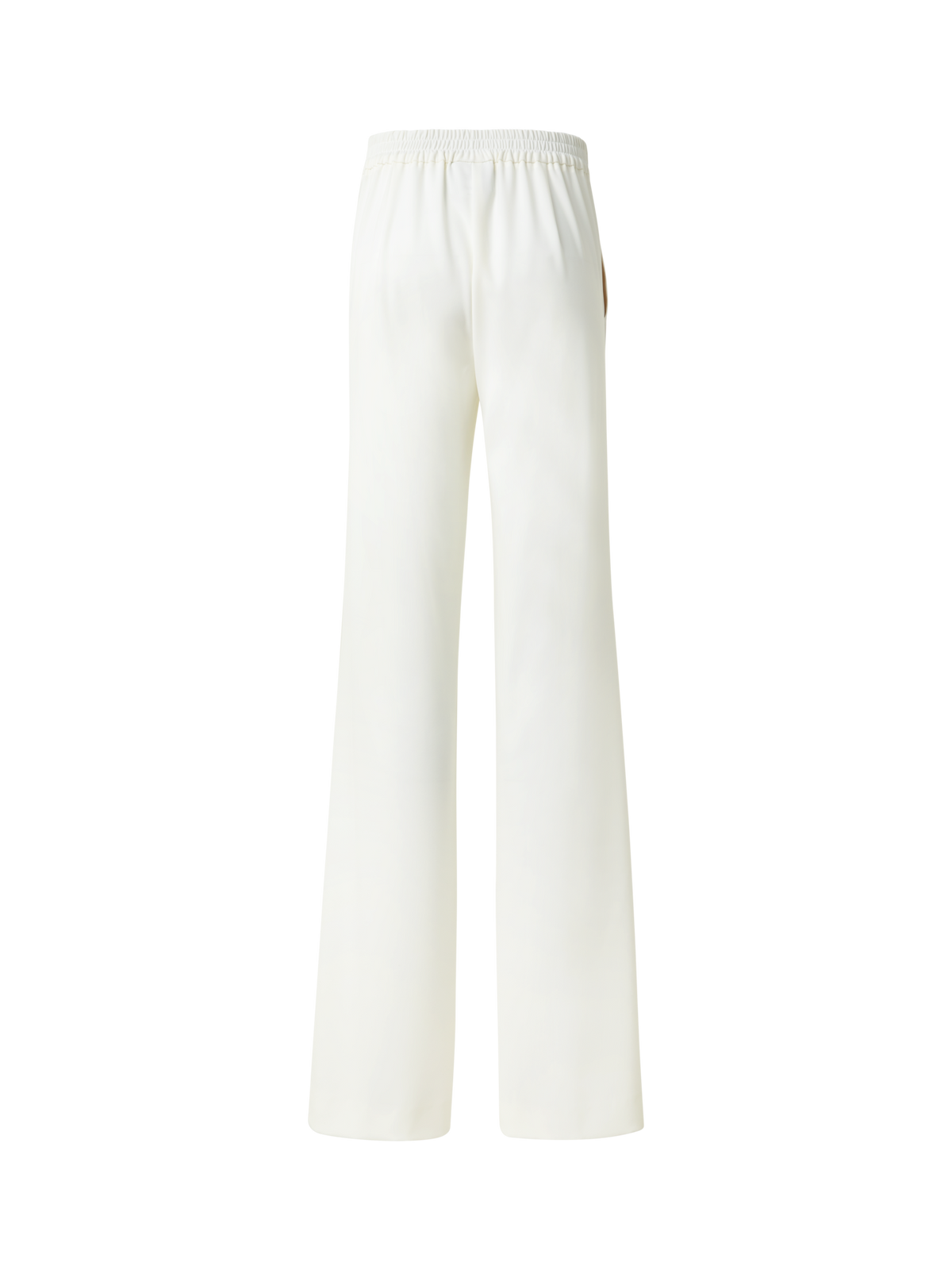 Designer Gerade Laser-Cut-Hose mit elastischem Bund - Ecru - Weiss