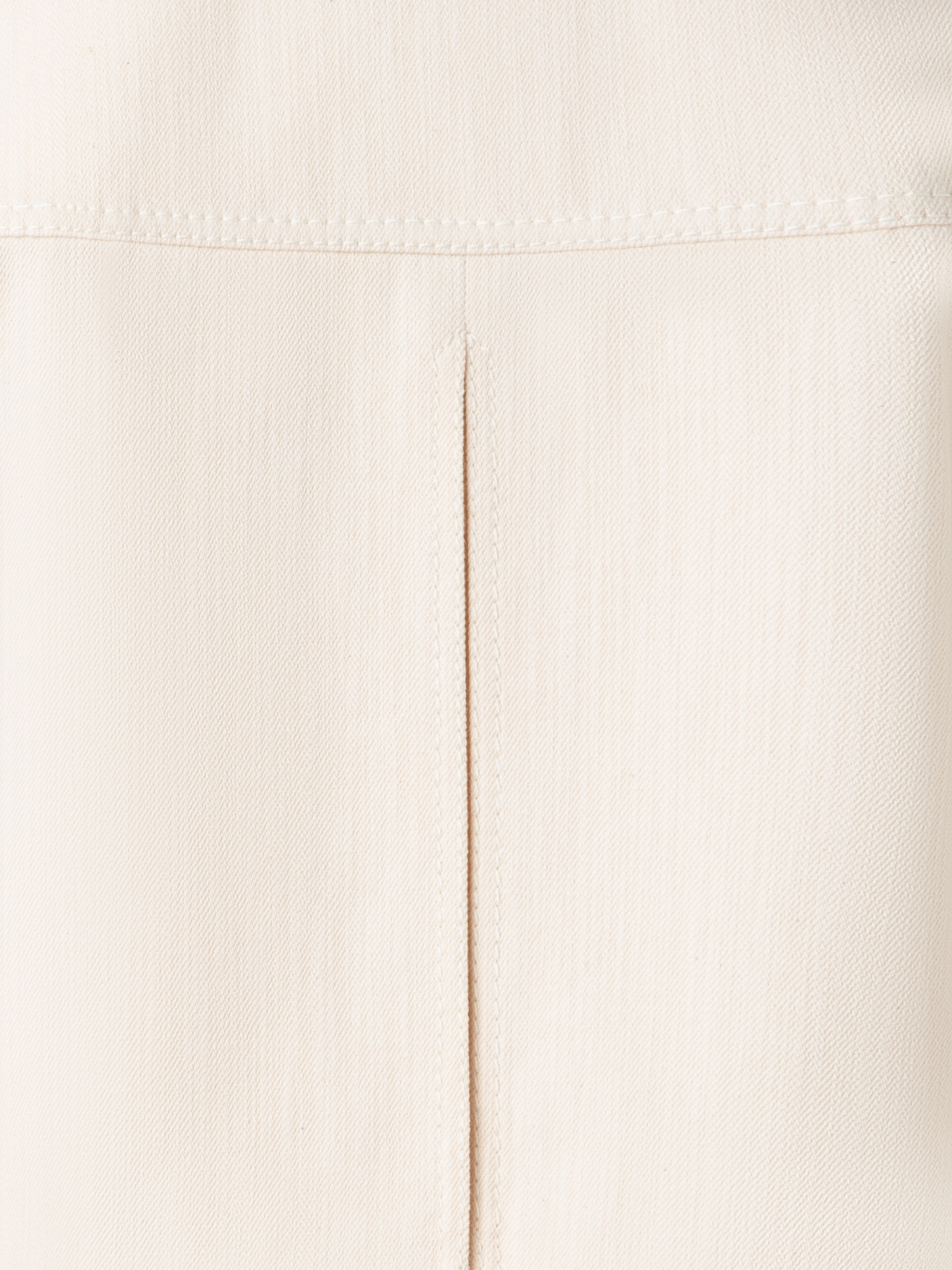 Designer Kurzärmelige Biker-Jacke aus Denim - Ecru - Weiss