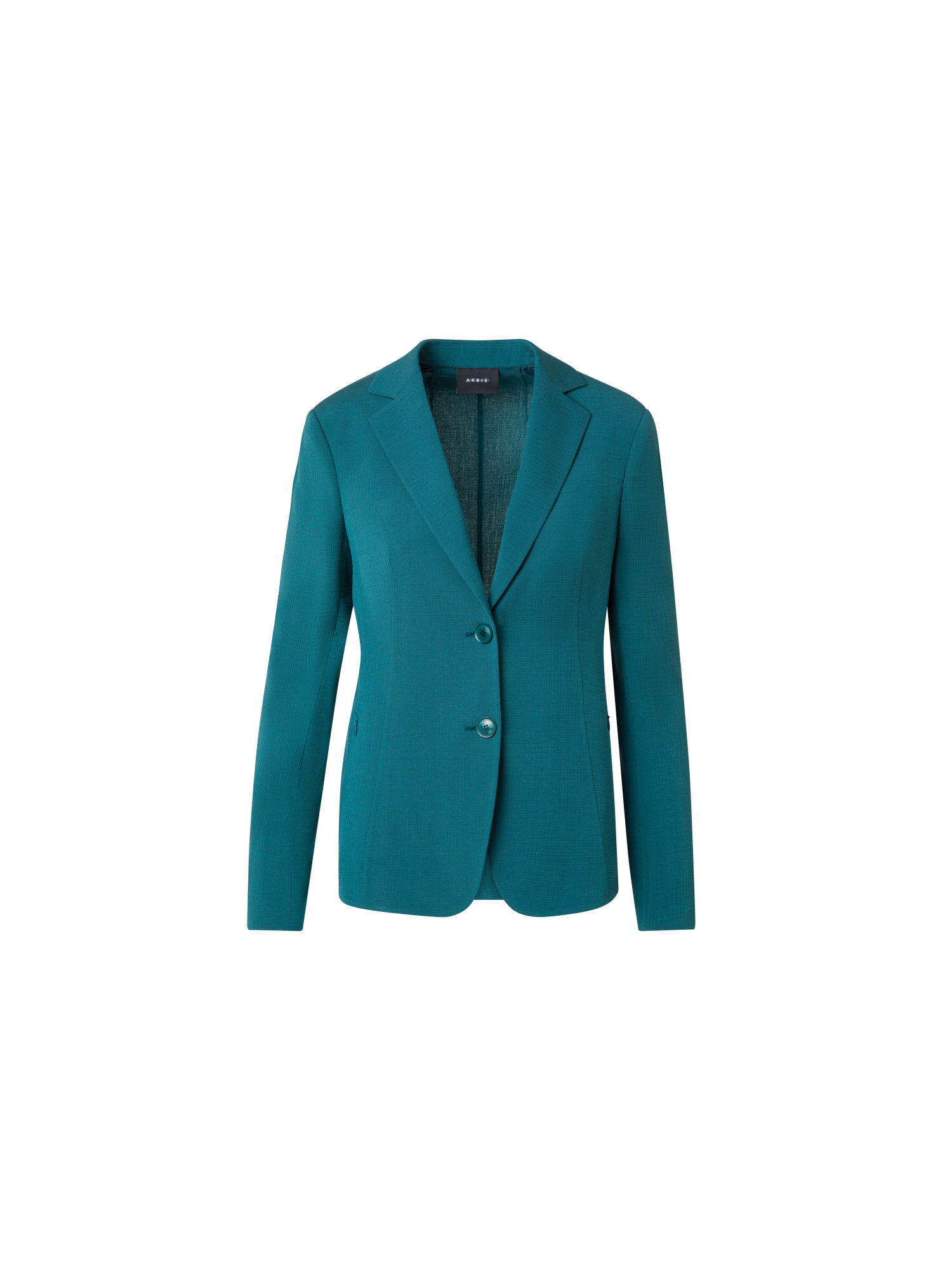Designer Blazer aus Baumwoll-Seiden-Doubleface - Grün