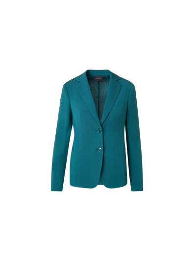 Designer Blazer aus Baumwoll-Seiden-Doubleface - Grün