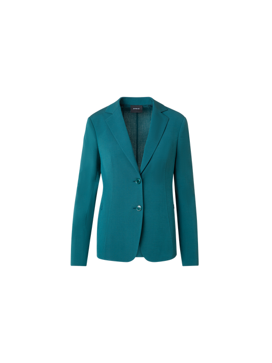 Designer Blazer aus Baumwoll-Seiden-Doubleface - Grün