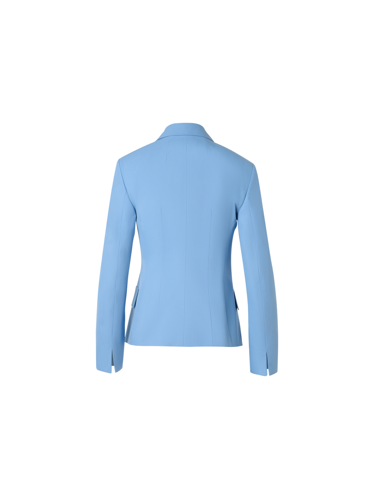 Designer Zweireihige Jacke aus Baumwoll-Stretch-Gabardine - Blau