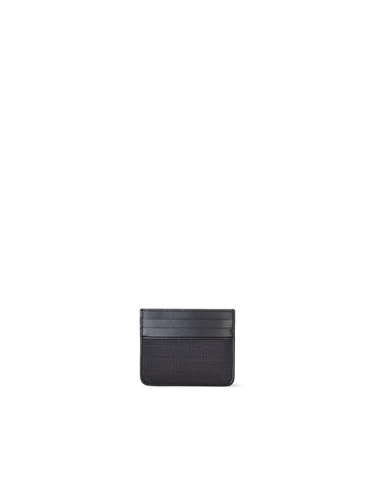 Designer Kartenhalter aus Rosshaar und Leder - Dunkelblau - Blau