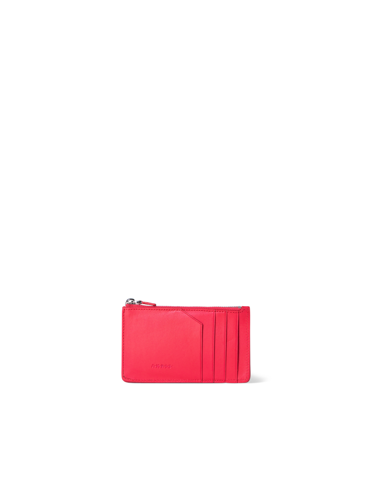 Designer Kartenetui aus Rosshaar und Leder - Rot