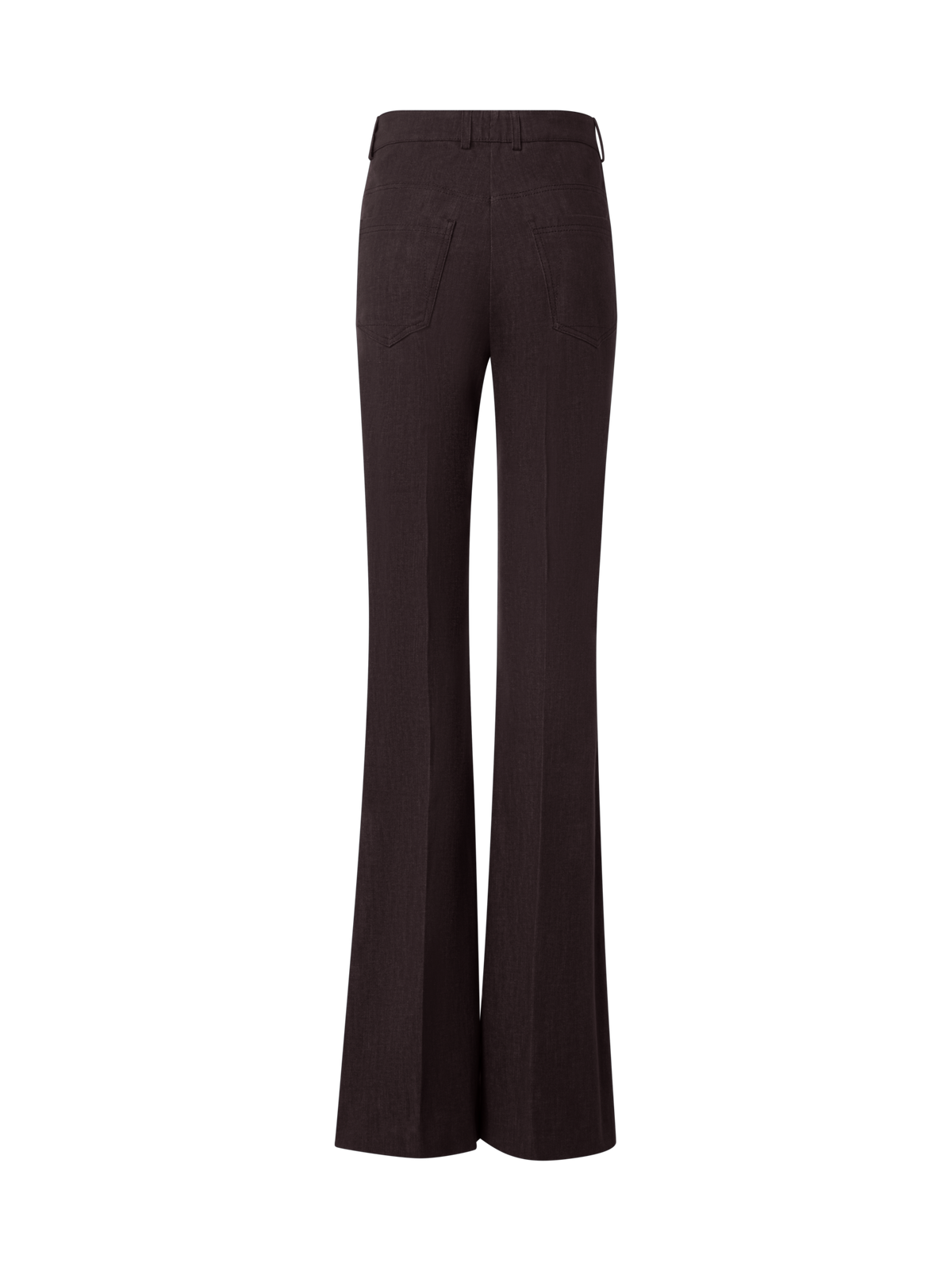 Designer Bootcut Hose aus Stretch-Denim - Braun