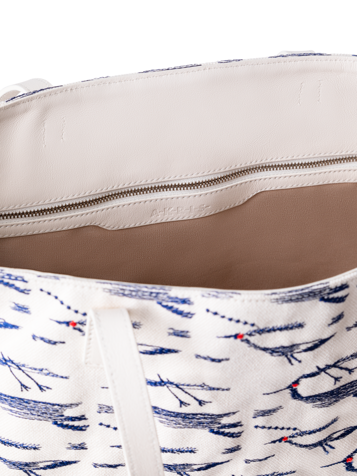 Designer Ai Medium Shoulder Tote - Weiss - Blau - Bunt - Ecru