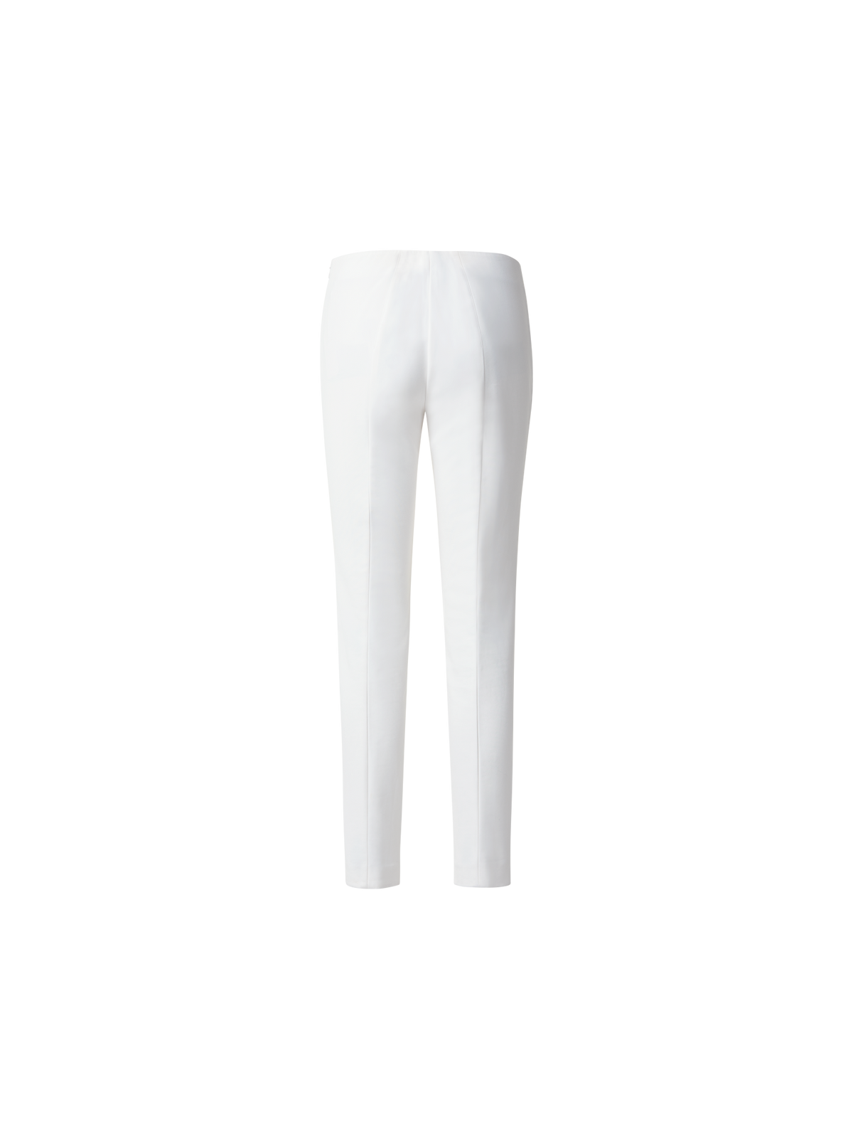 Designer Slim Hose aus Baumwoll-Techno-Stretch - Ecru - Weiss