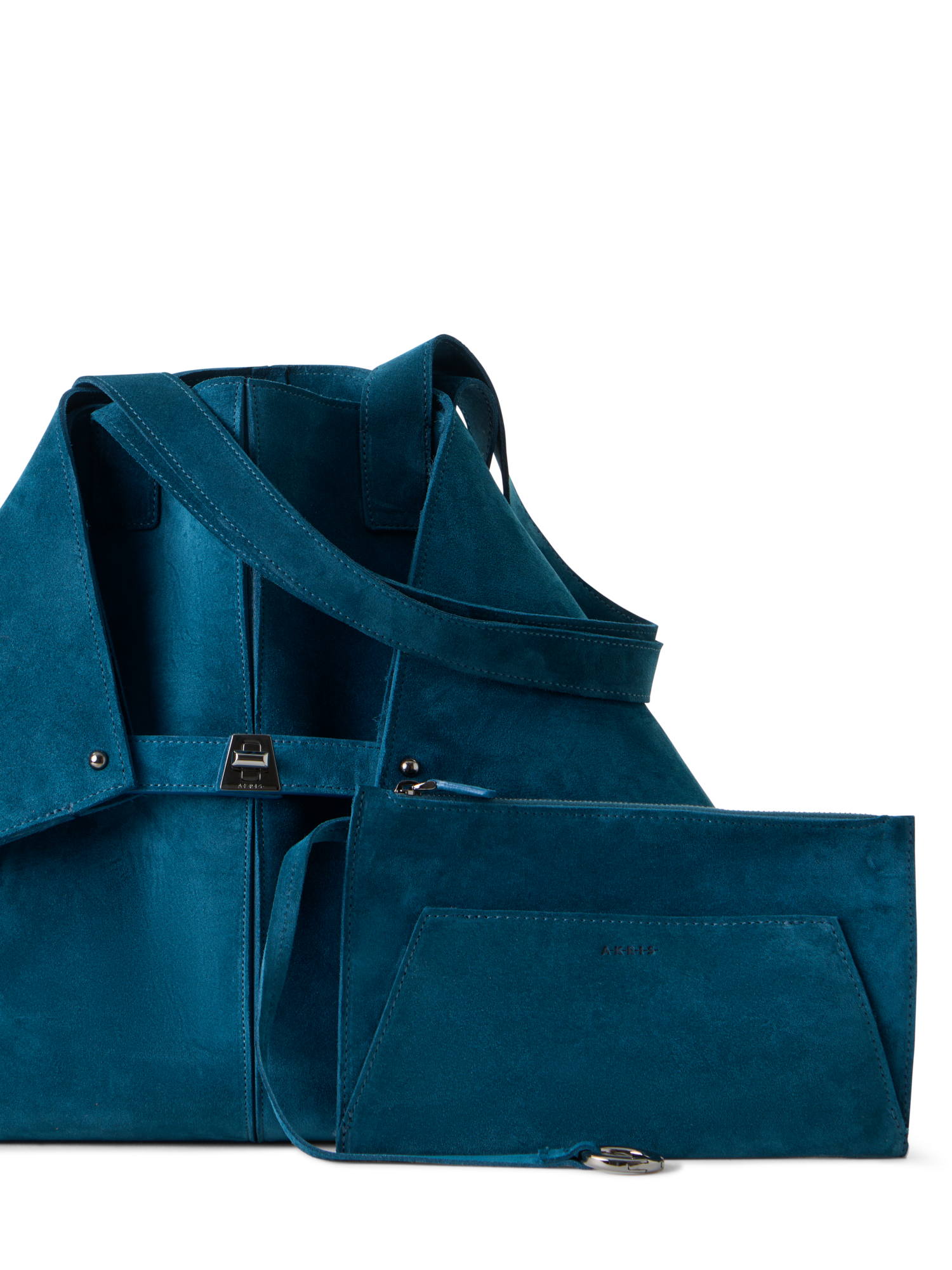 Designer Ai Medium Shoulder Tote Bag - Blau