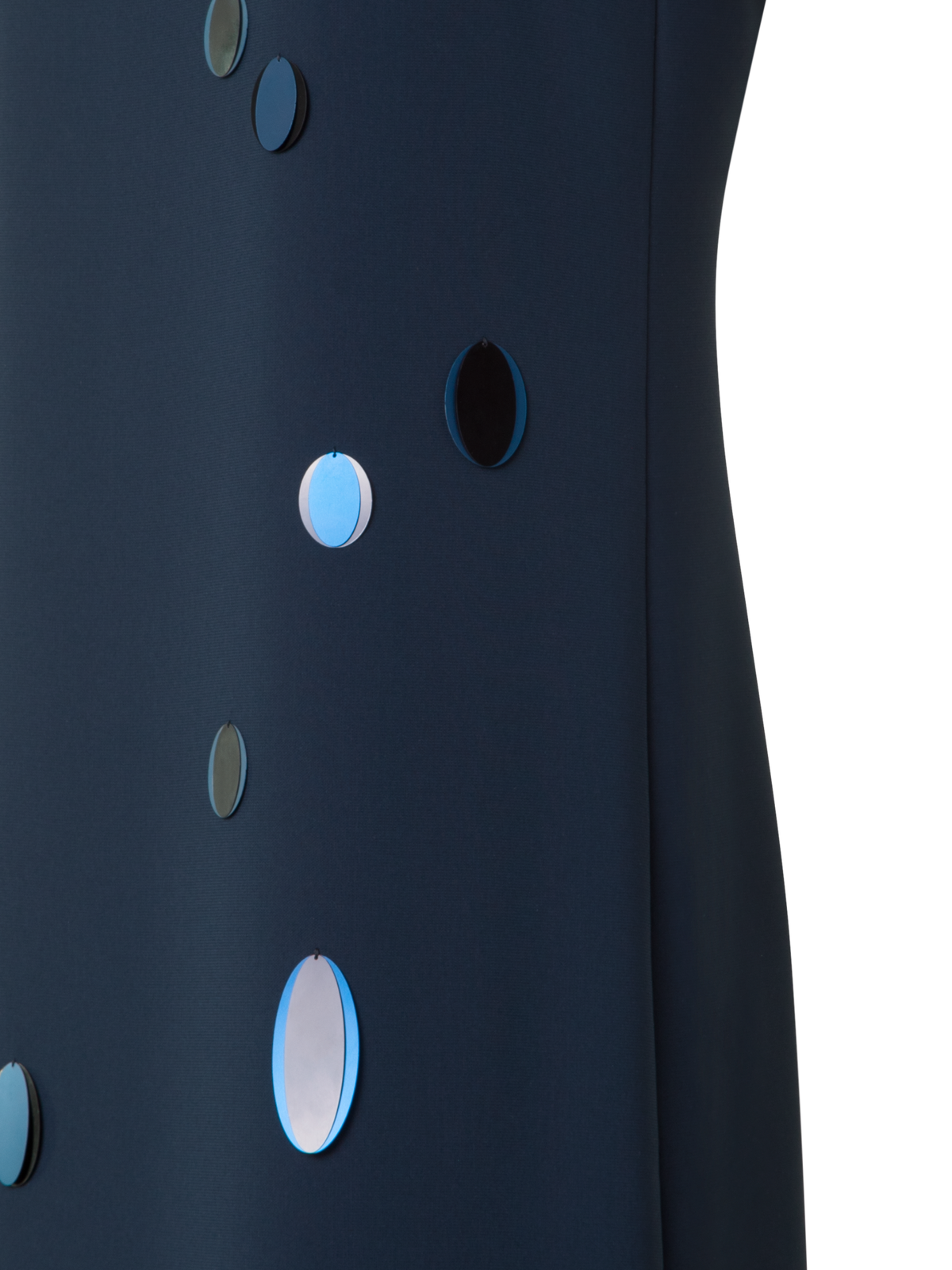 Designer Festes Laser Cut Tunikakleid mit Dropping Dots - Dunkelblau - Blau