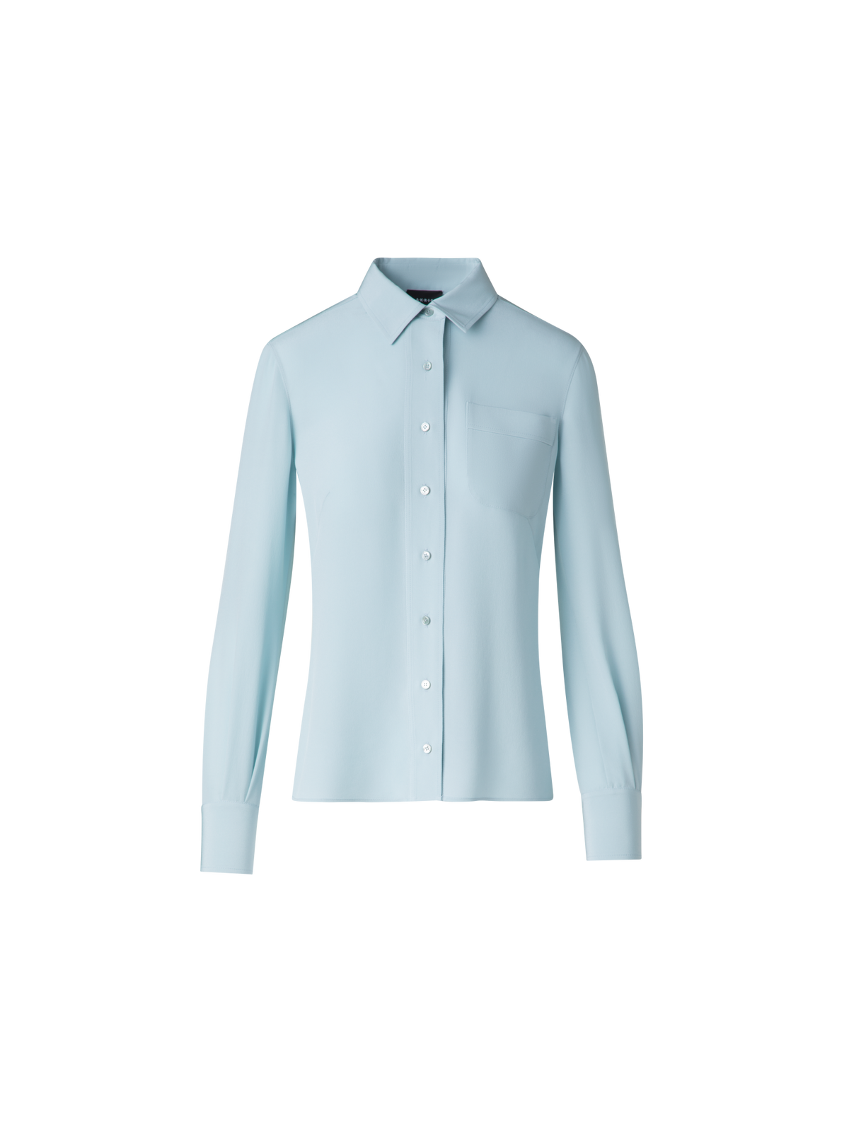 Designer Taillierte Seidenbluse - Blau