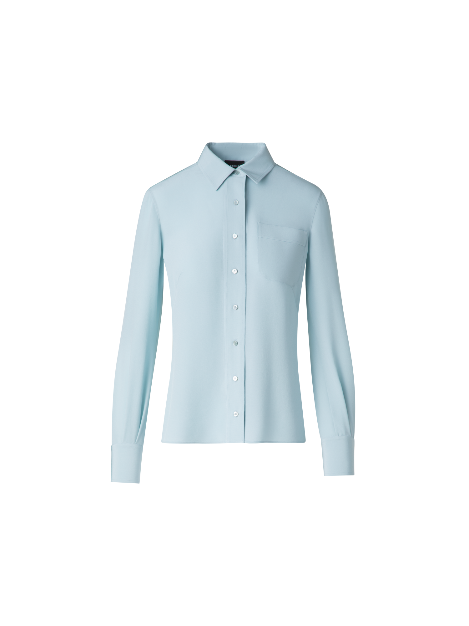 Designer Taillierte Seidenbluse - Blau