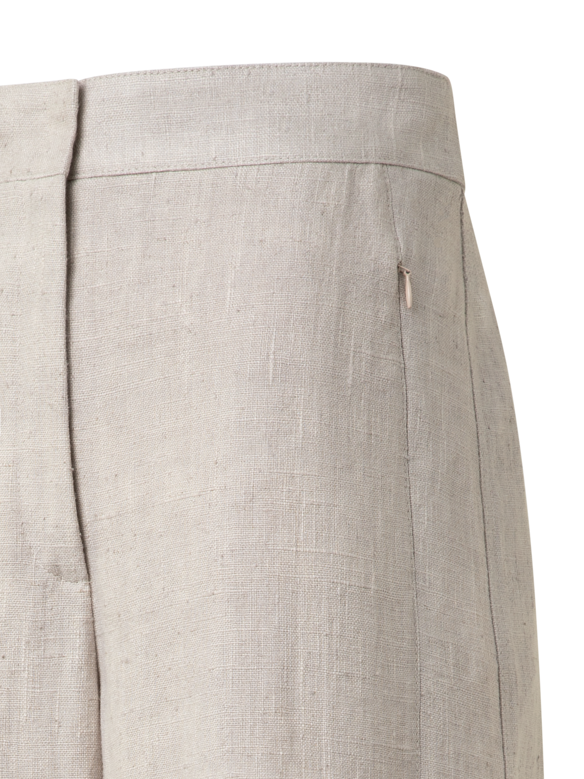 Designer Culotte-Hose aus naturbelassenem Leinen - Beige