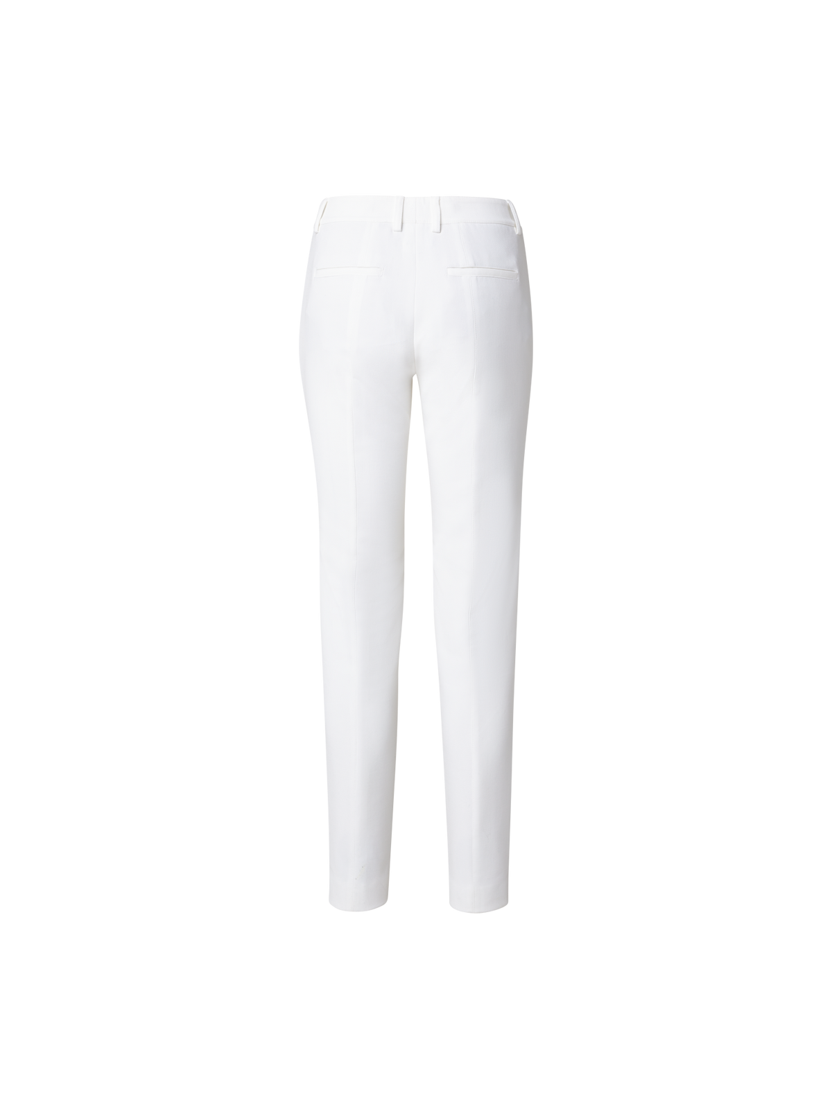 Designer Gerade Hose aus Jersey-Stretch - Ecru - Weiss
