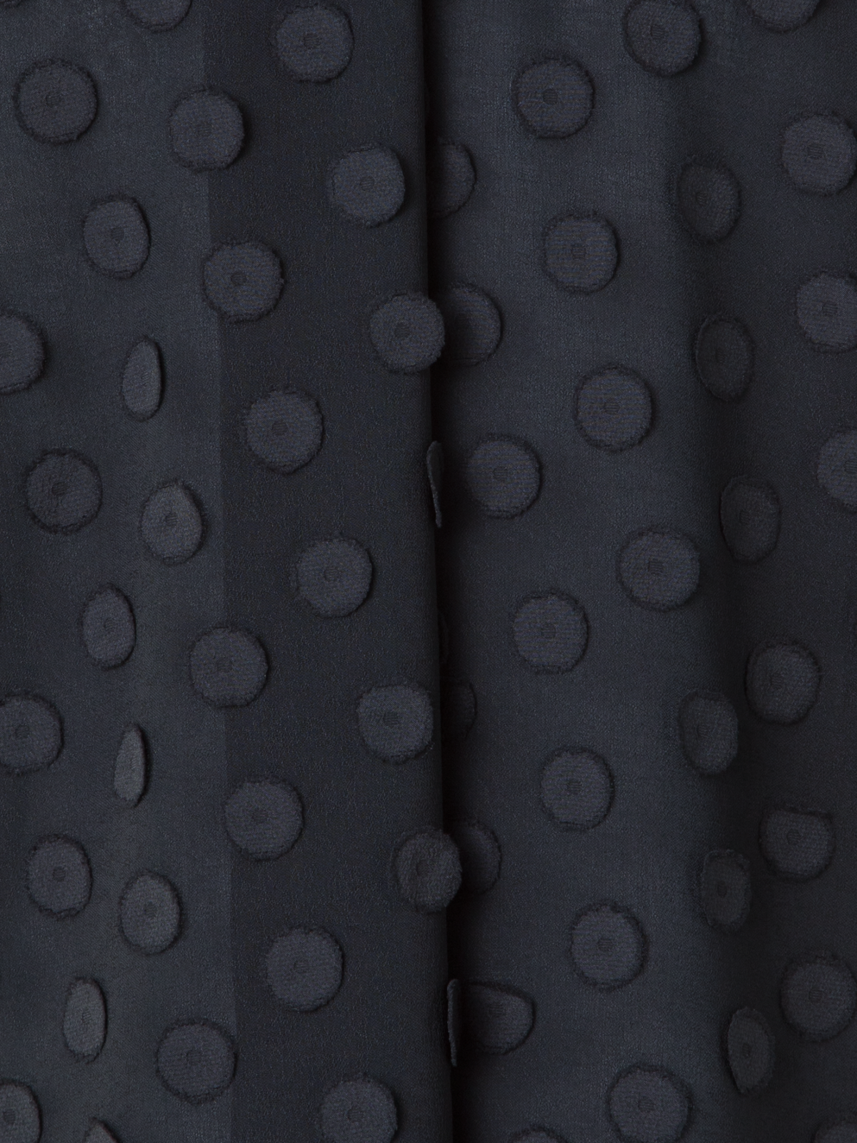 Designer Bluse mit Schleife und 3D Polka Dots - Schwarz