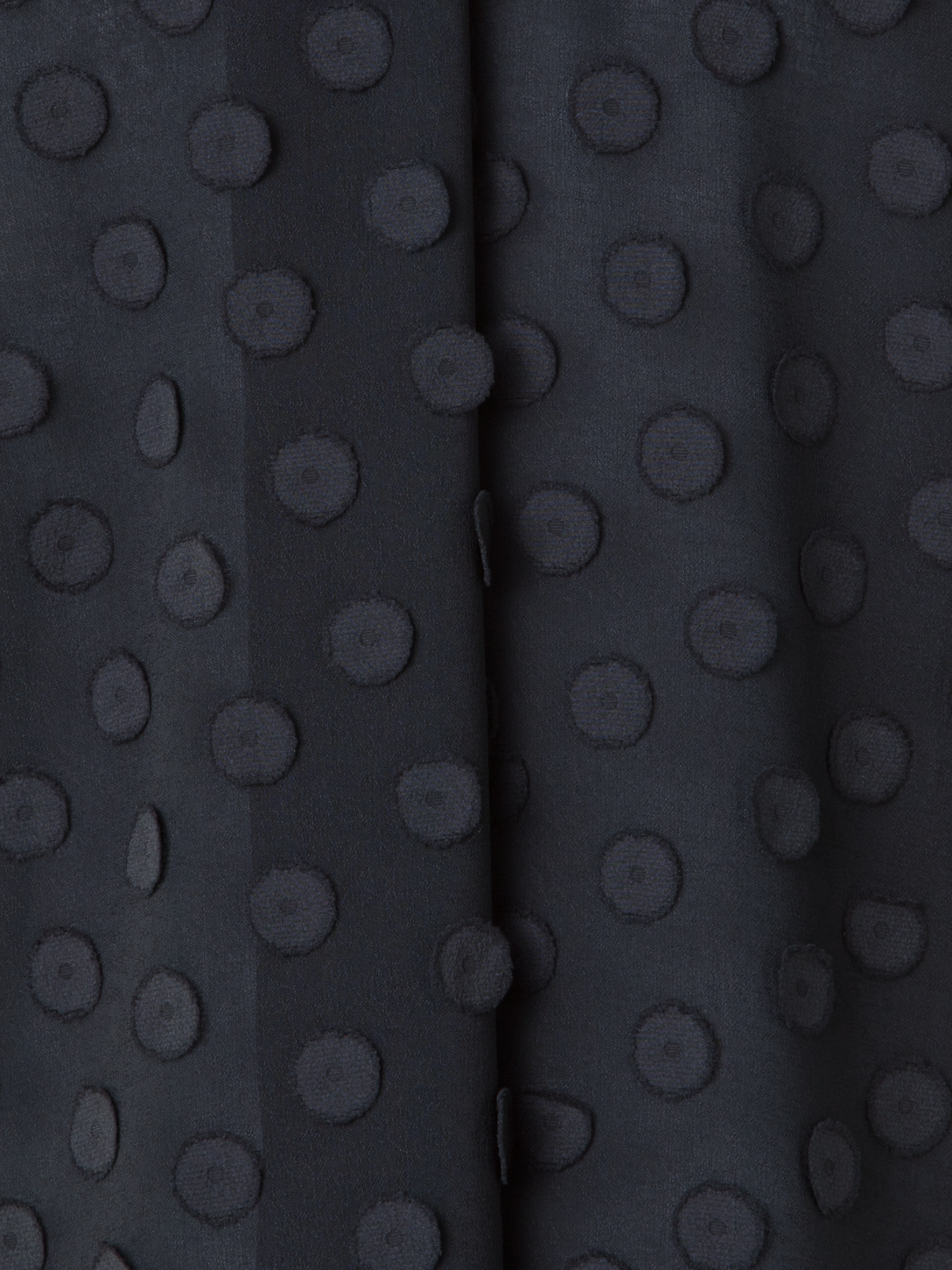 Designer Bluse mit Schleife und 3D Polka Dots - Schwarz