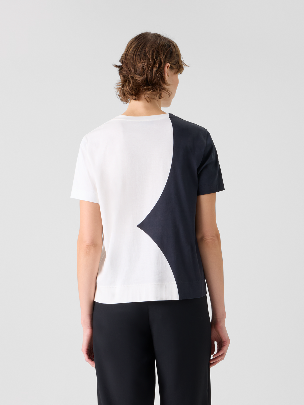 Designer Lässiges Baumwoll-T-Shirt mit Cloud-Druck - Bunt #editorial