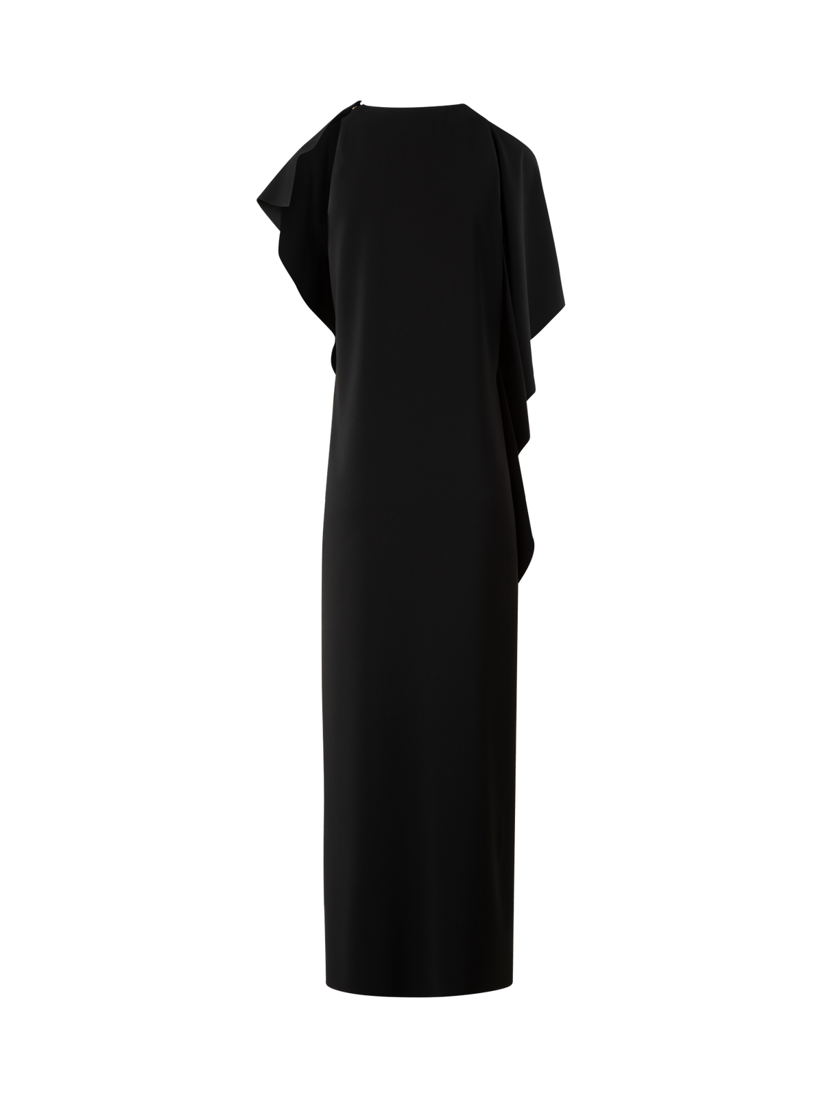 Designer Laser-Cut-Midikleid mit Off-Shoulder-Drapierung - Schwarz