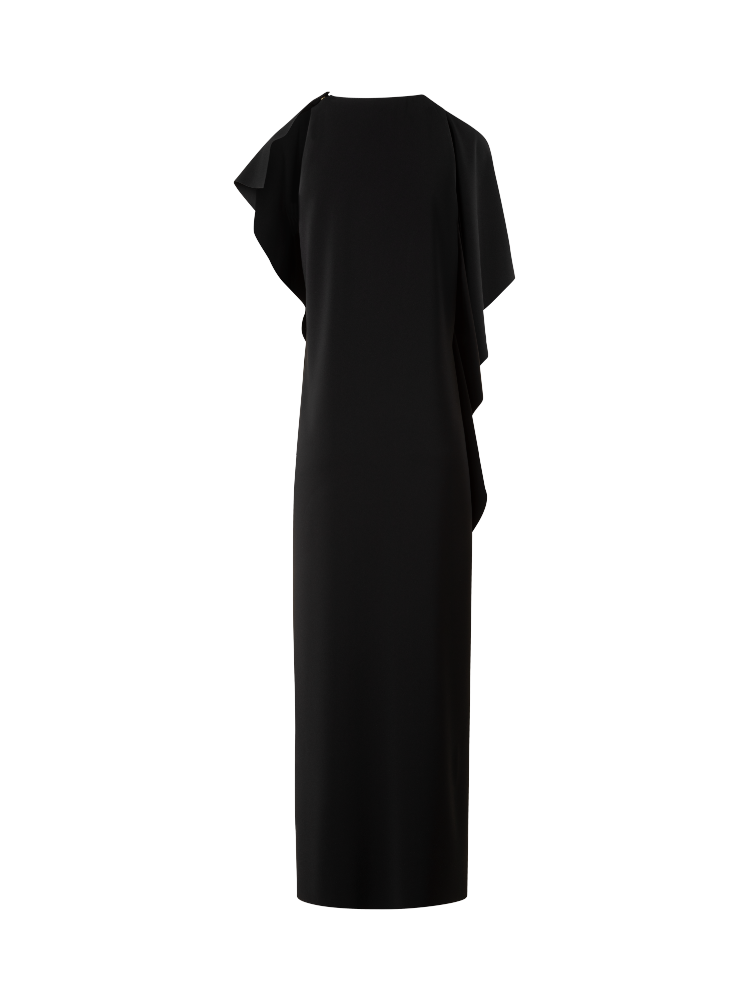 Designer Laser-Cut-Midikleid mit Off-Shoulder-Drapierung - Schwarz